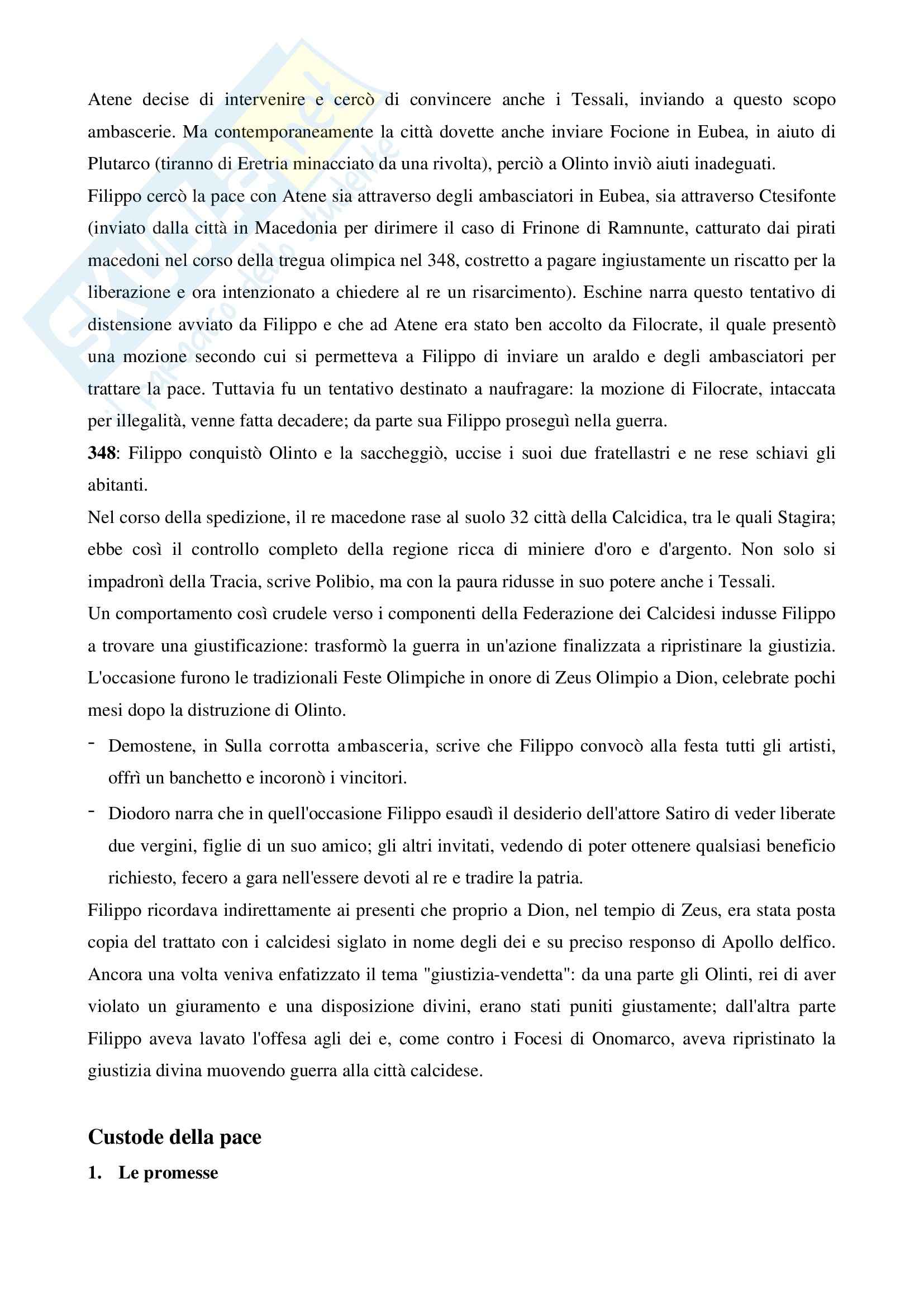 Riassunto esame Storia greca, prof. Antonetti, libro consigliato Filippo il Macedone, Squillace Pag. 6