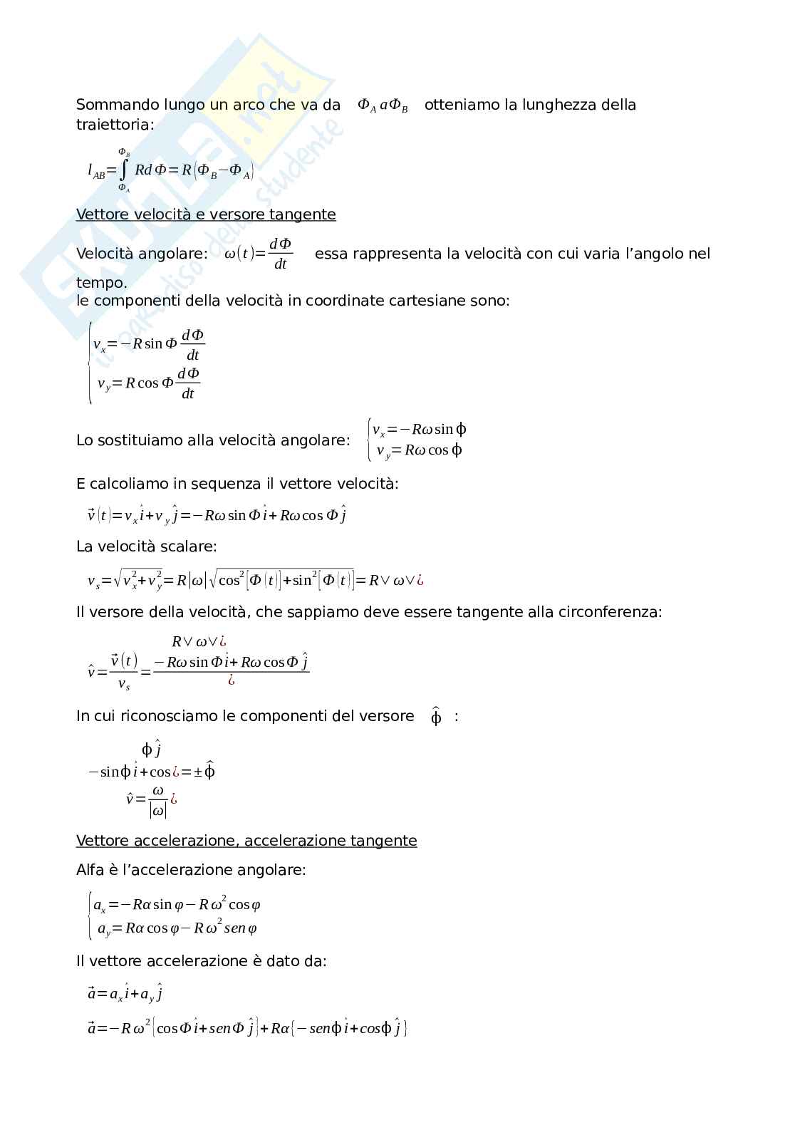 36 Domande di teoria dell'esame orale di Fisica generale e termodinamica Pag. 2