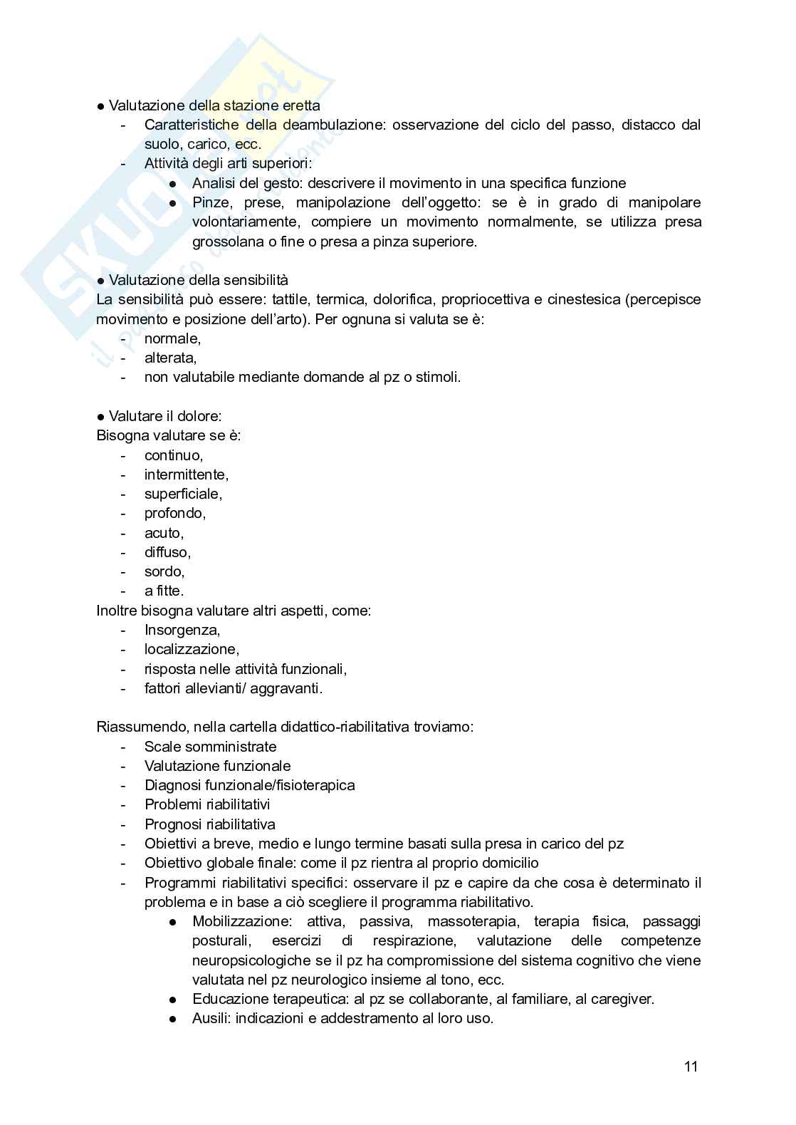 Scienze della fisioterapia in neurologia  Pag. 11
