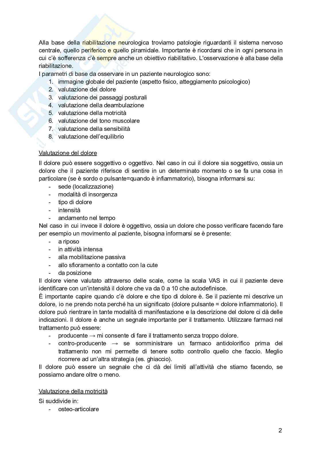 Scienze della fisioterapia in neurologia  Pag. 2