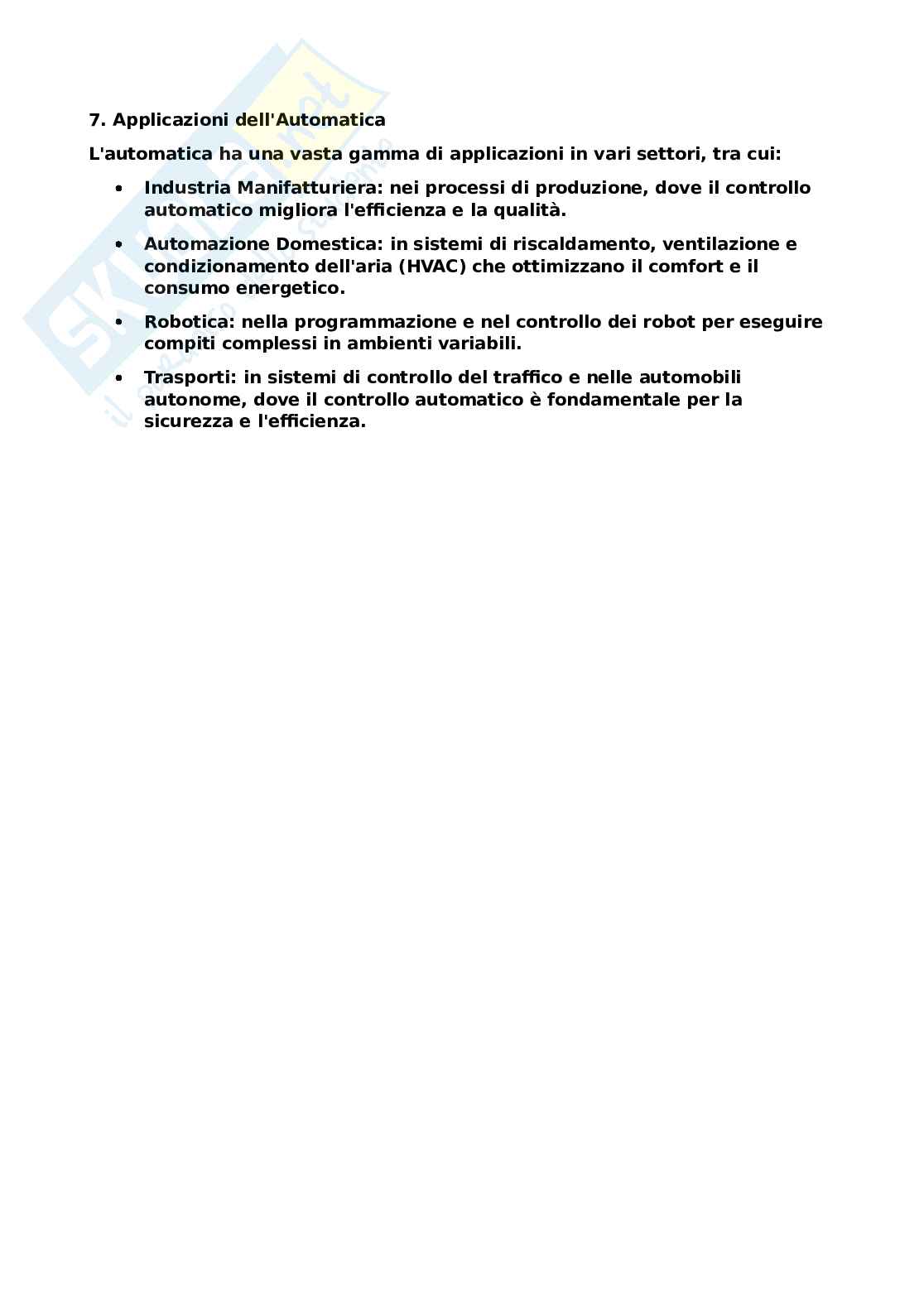 Fondamenti di automatica Pag. 6