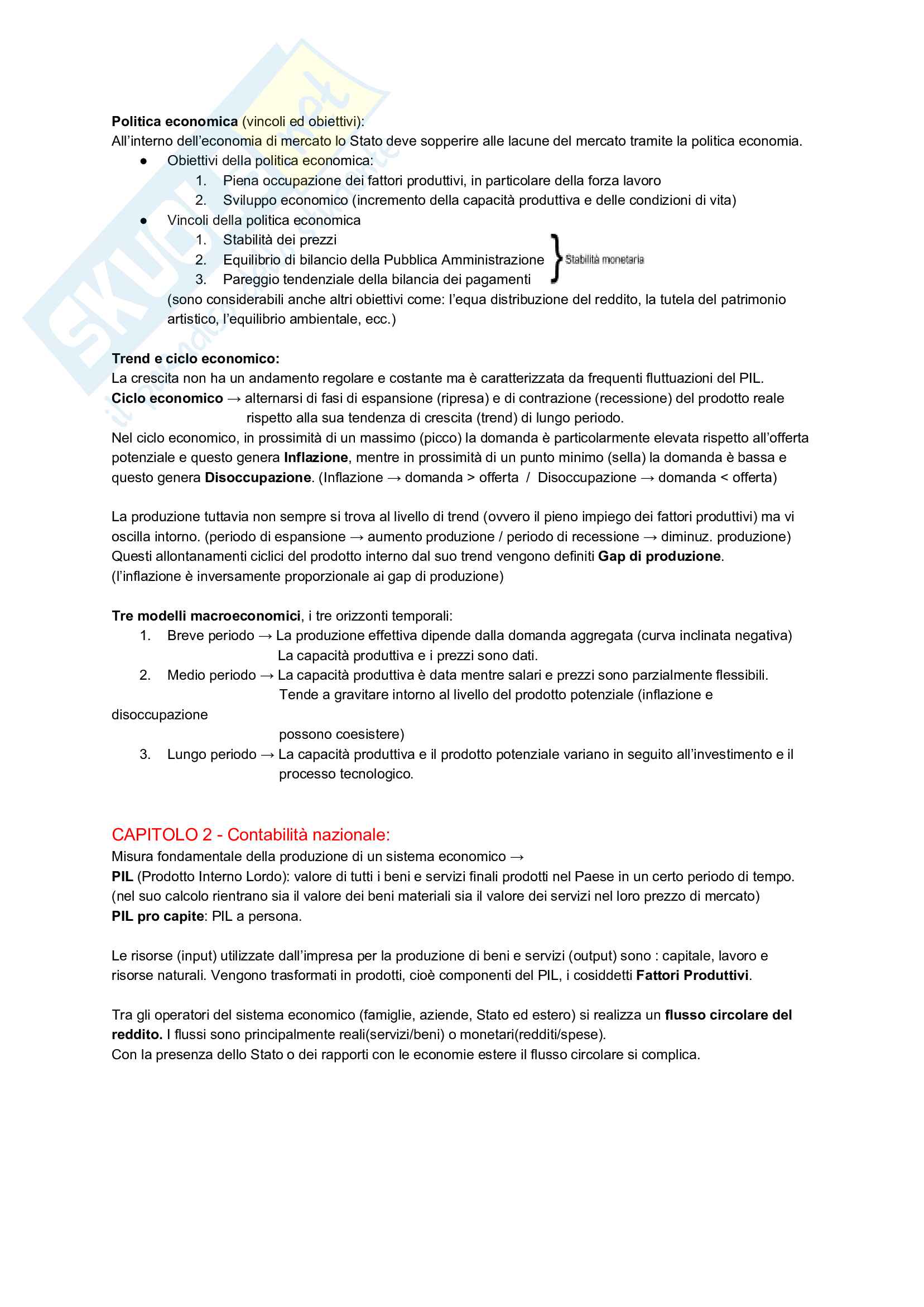 Appunti Riassuntivi - Istituzioni di Economia Pag. 2