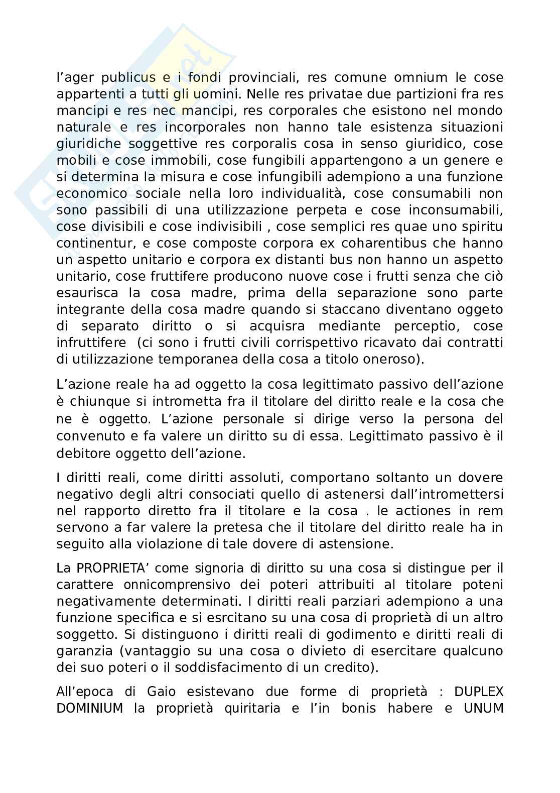 Appunti di Diritto romano sui diritti reali Pag. 2