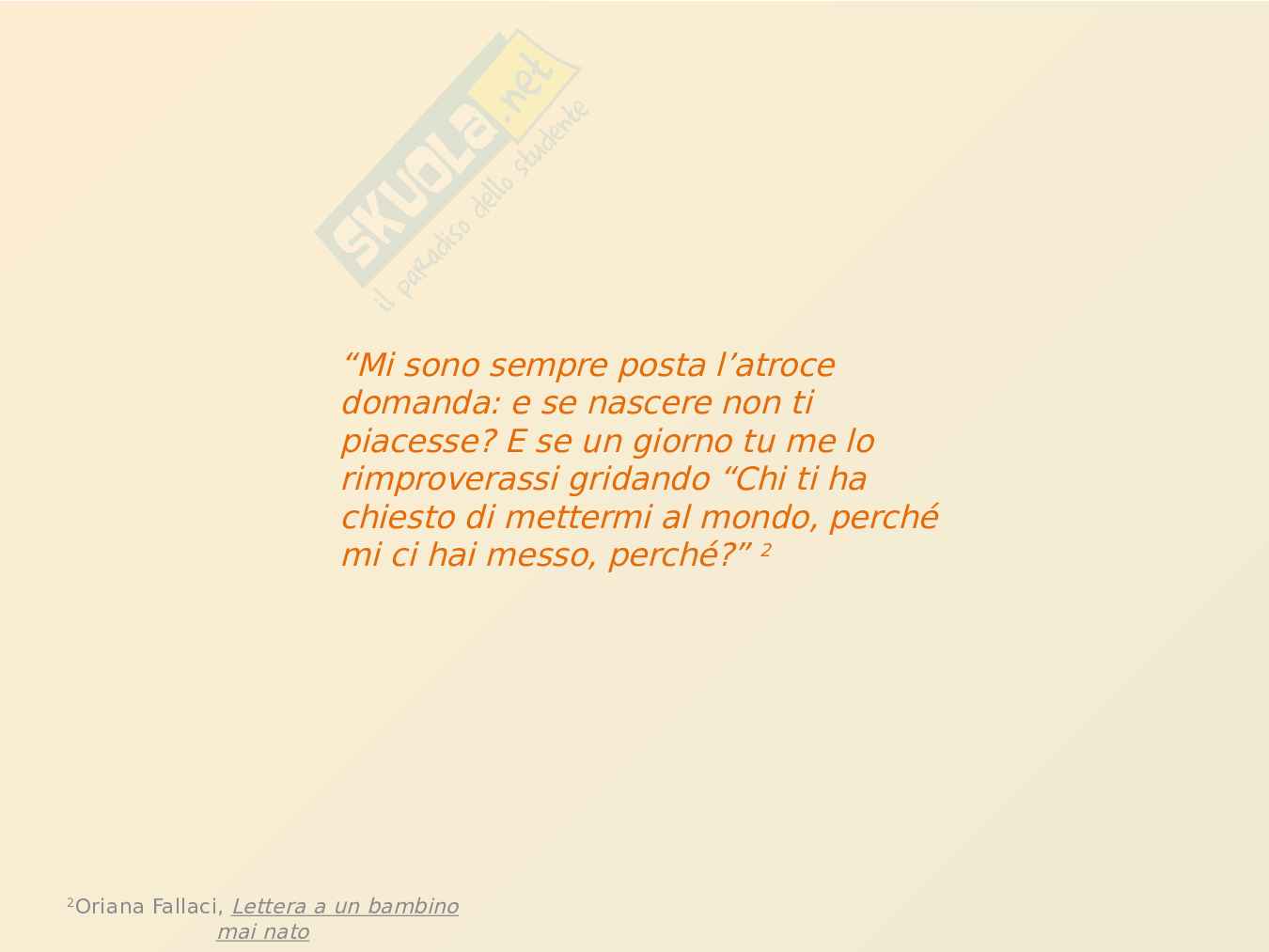 Lettera a un bambino mai nato - Tesina Pag. 6