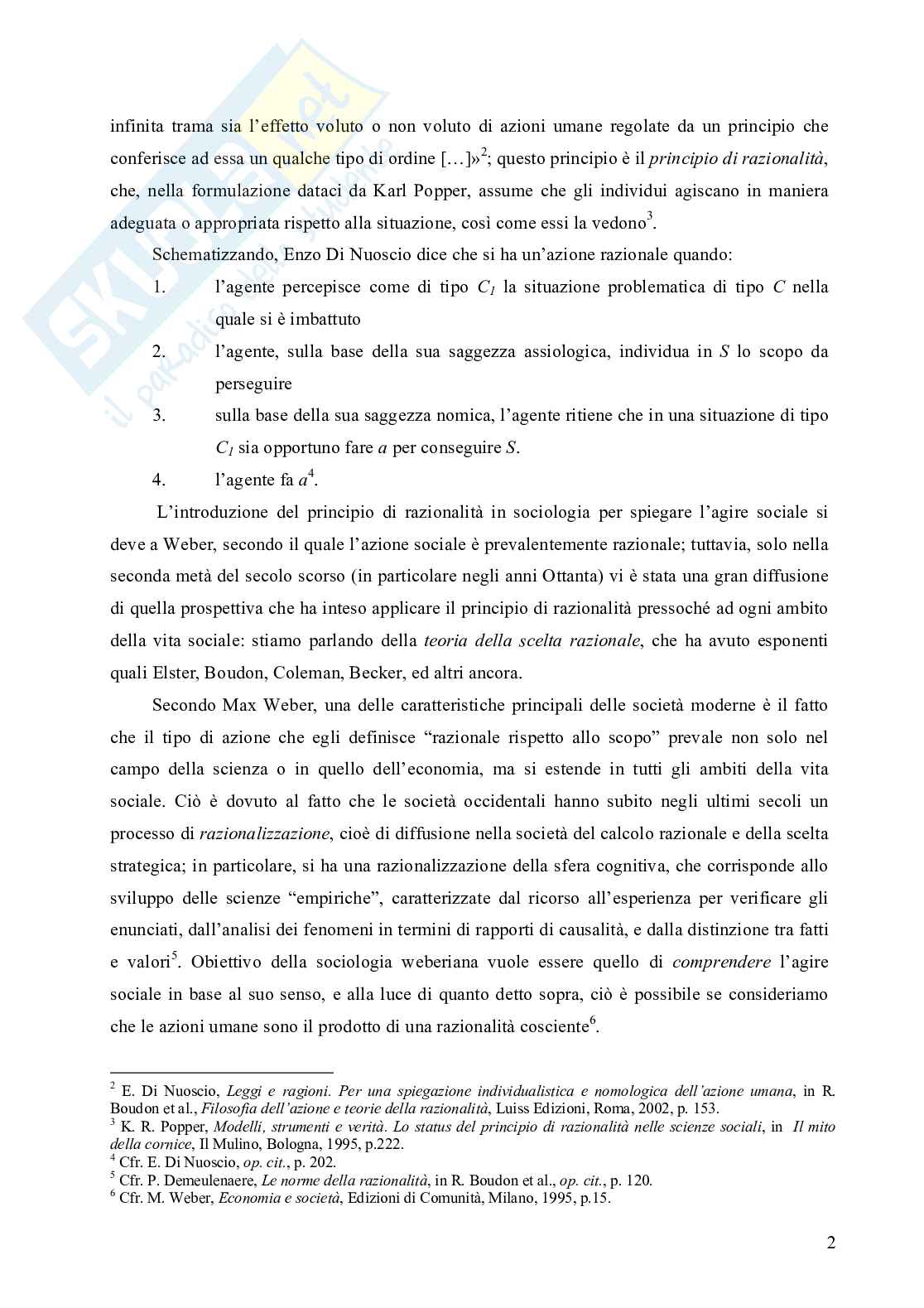 Razionalità e scelte scolastiche Pag. 2