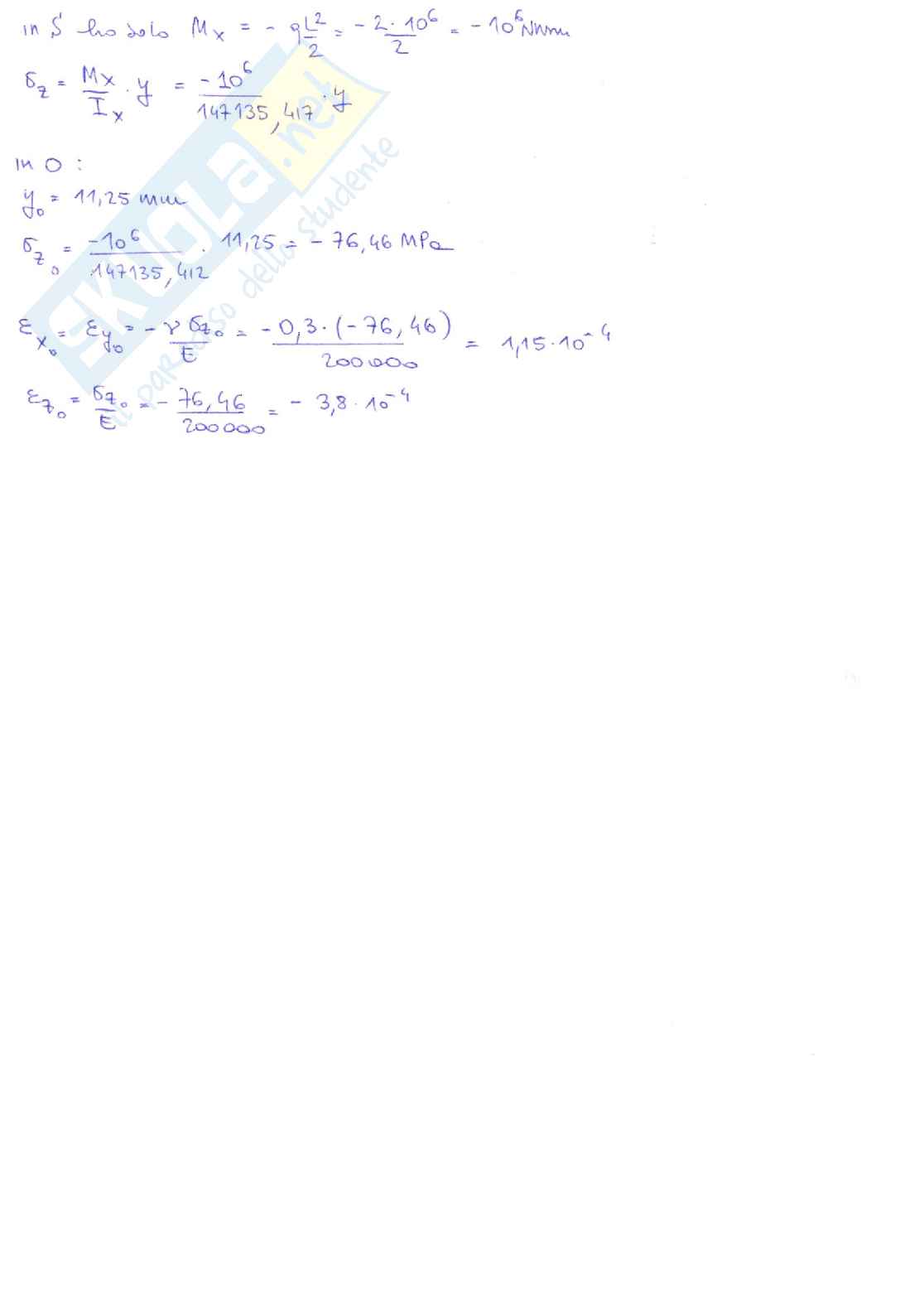 Esame Scienza delle costruzioni Pag. 6