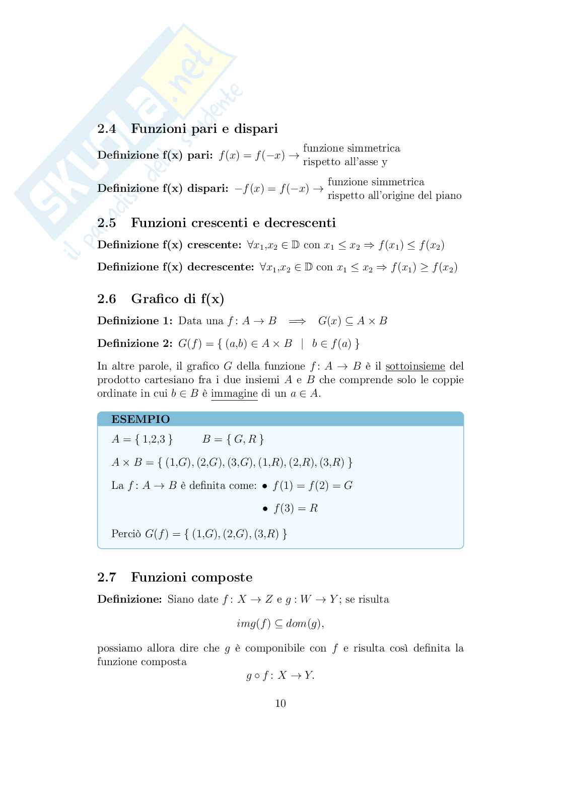 Appunti di Analisi matematica I  Pag. 11