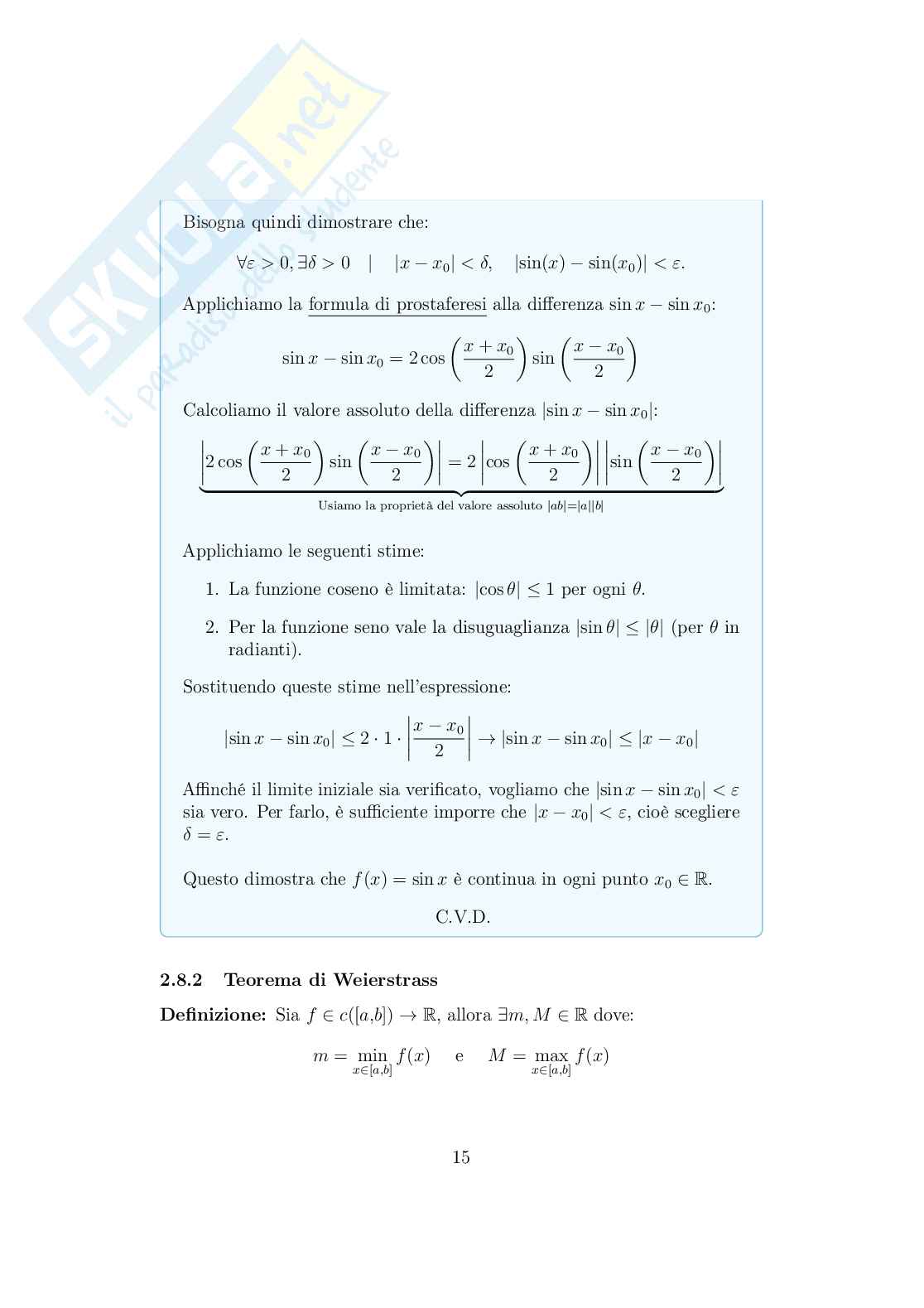 Appunti di Analisi matematica I  Pag. 16
