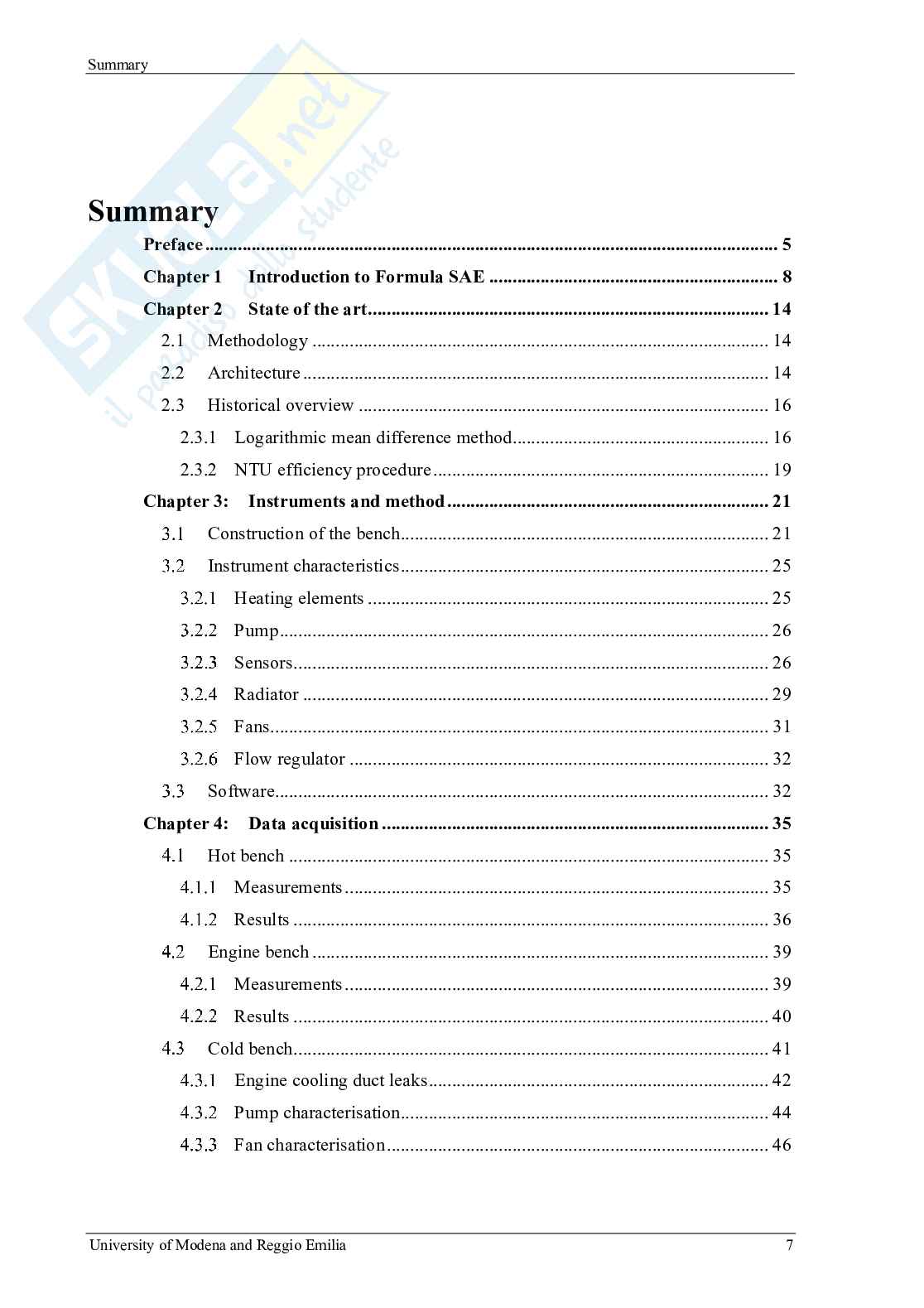Modellazione del sistema di raffreddamento della monoposto di Formula SAE Pag. 6