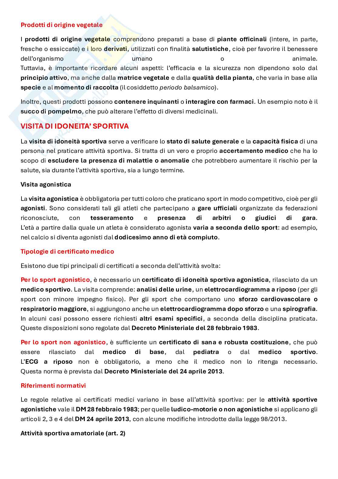 Medicina dello sport Pag. 11
