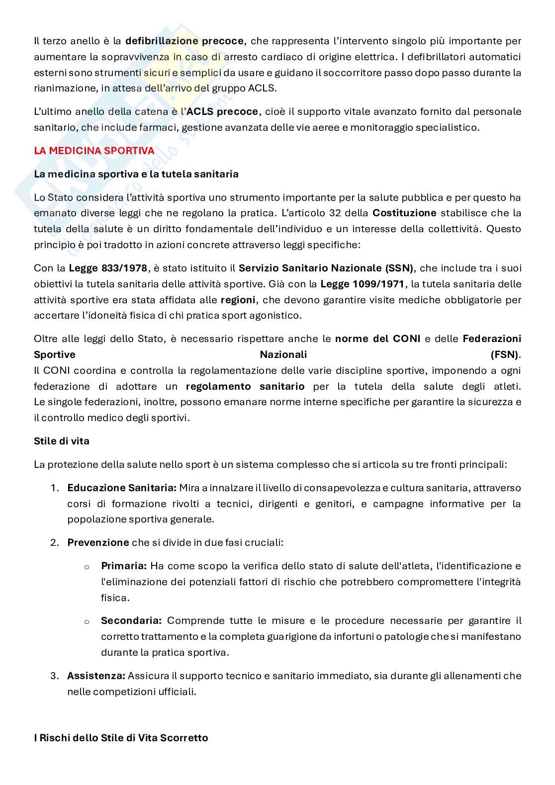 Medicina dello sport Pag. 41
