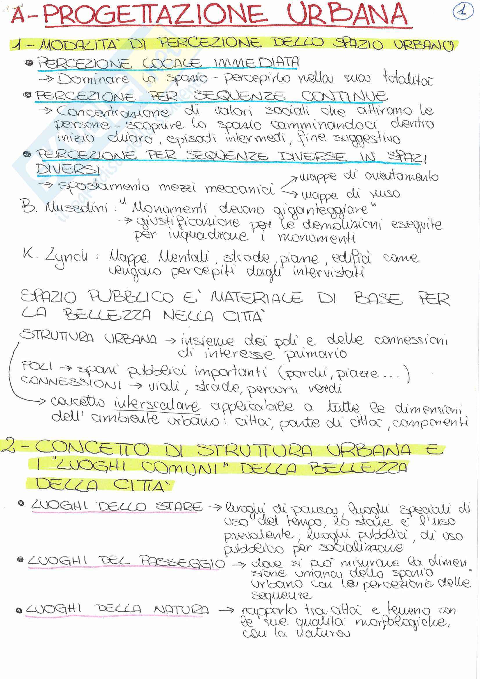 Riassunto esame Urbanistica II, prof. Cappuccitti, libro consigliato Manuale di ingegneria civile e industriale Pag. 1