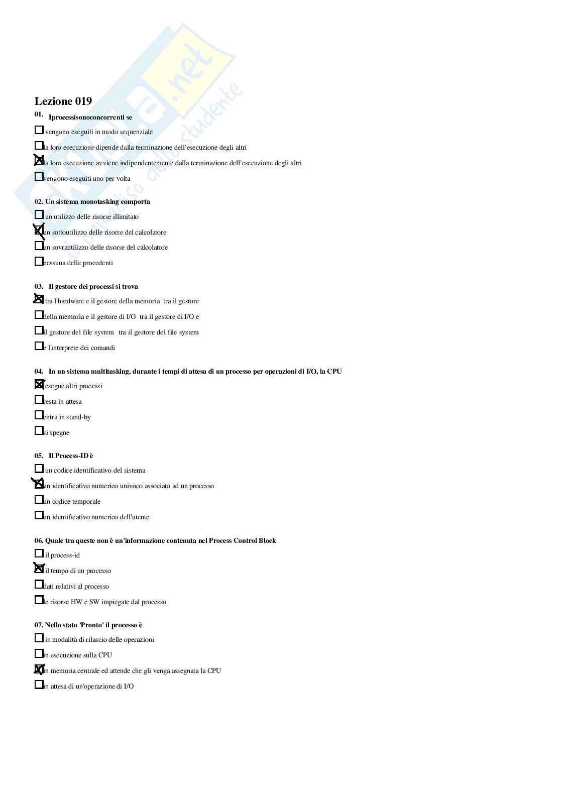 Fondamenti di informatica – Preparazione esame – Paniere completo risposte chiuse (354) – A.A. 2025/26 Pag. 36