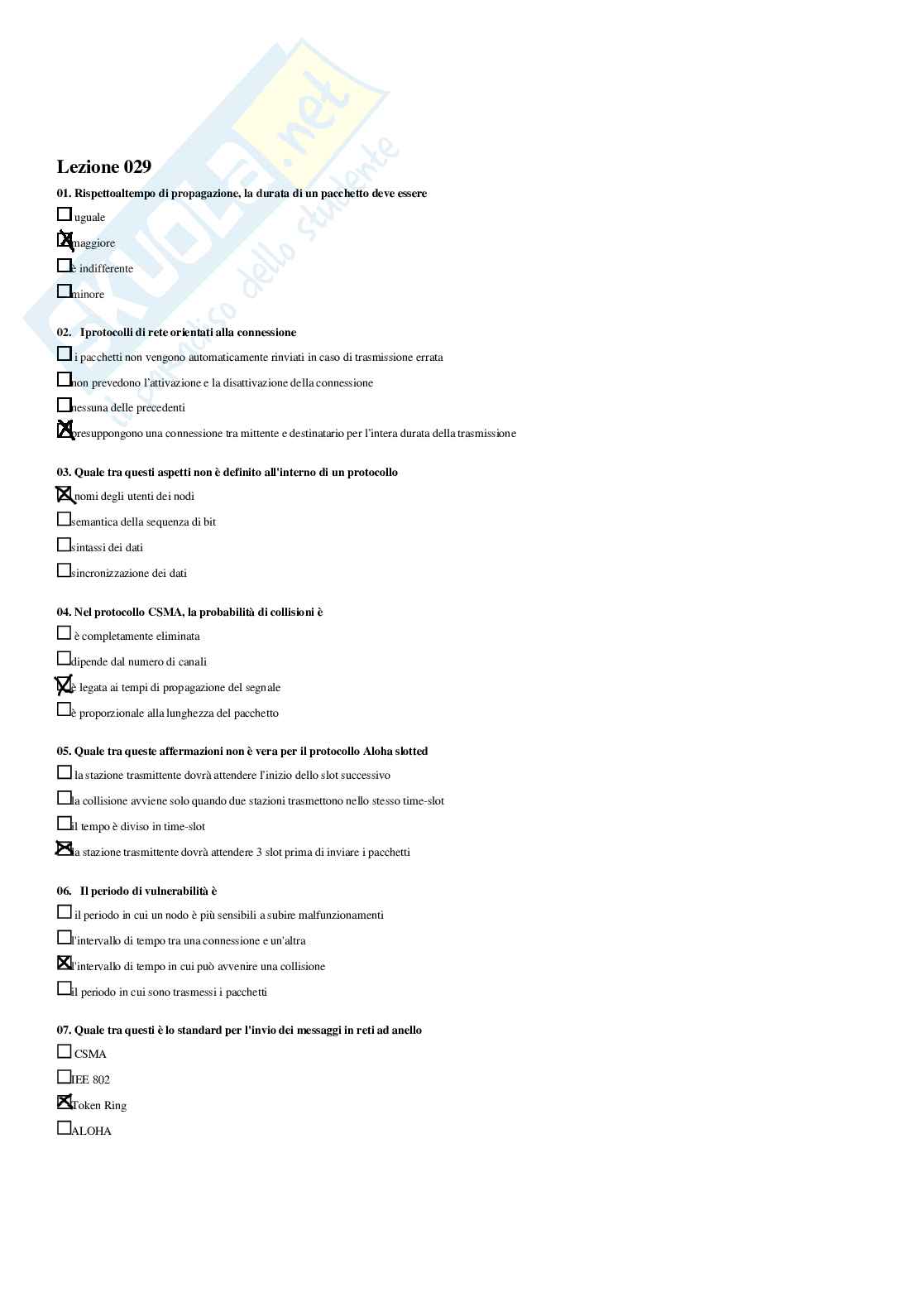 Fondamenti di informatica – Preparazione esame – Paniere completo risposte chiuse (354) – A.A. 2025/26 Pag. 56