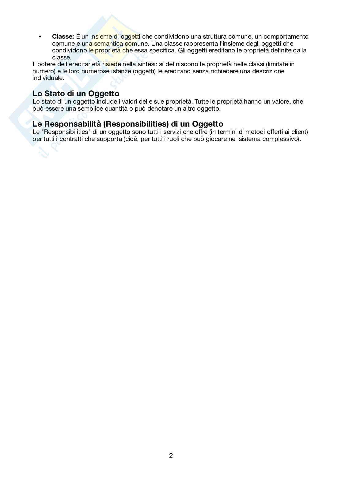Principi di programmazione orientata agli oggetti - Appunti completi Pag. 2