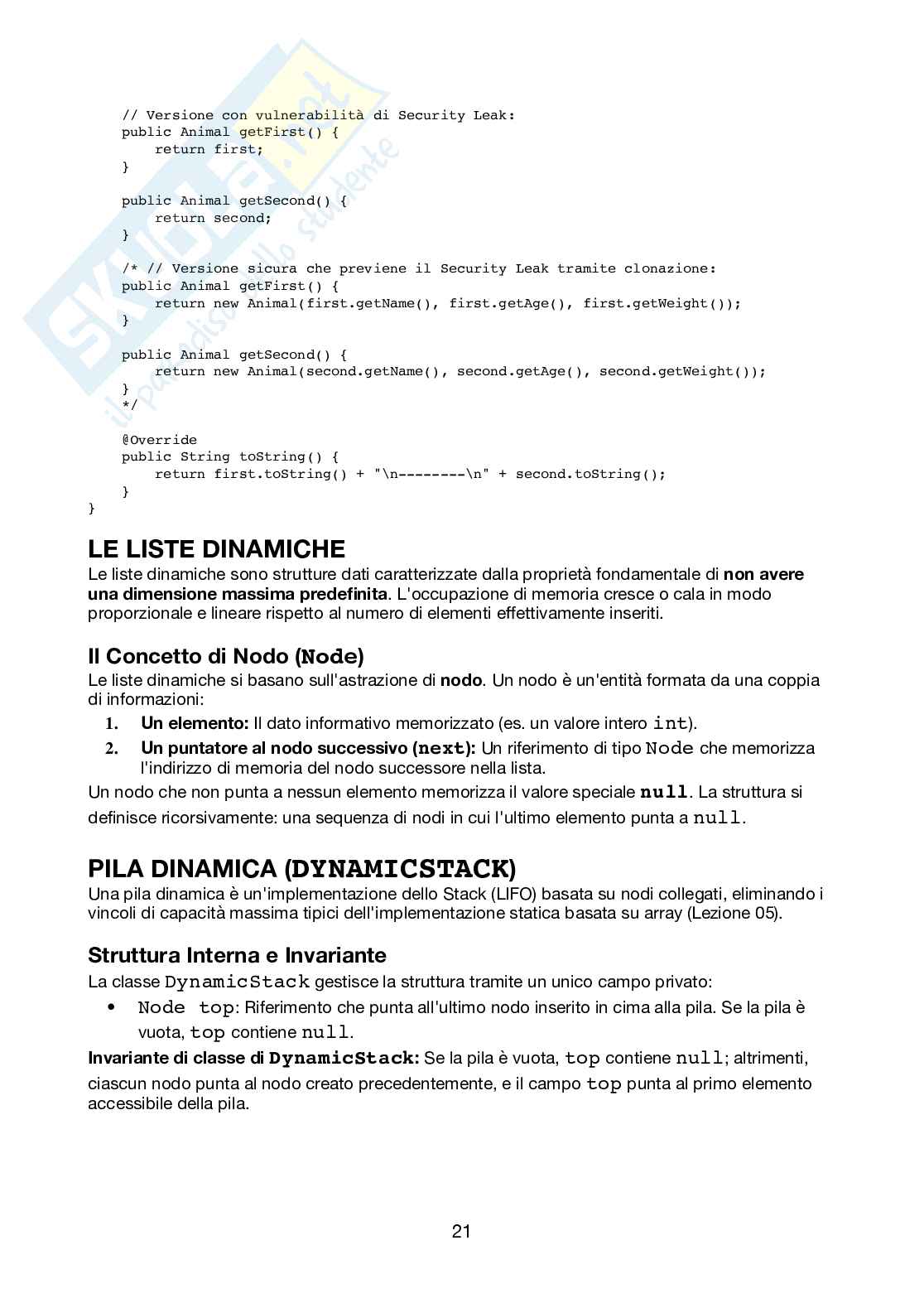 Principi di programmazione orientata agli oggetti - Appunti completi Pag. 21