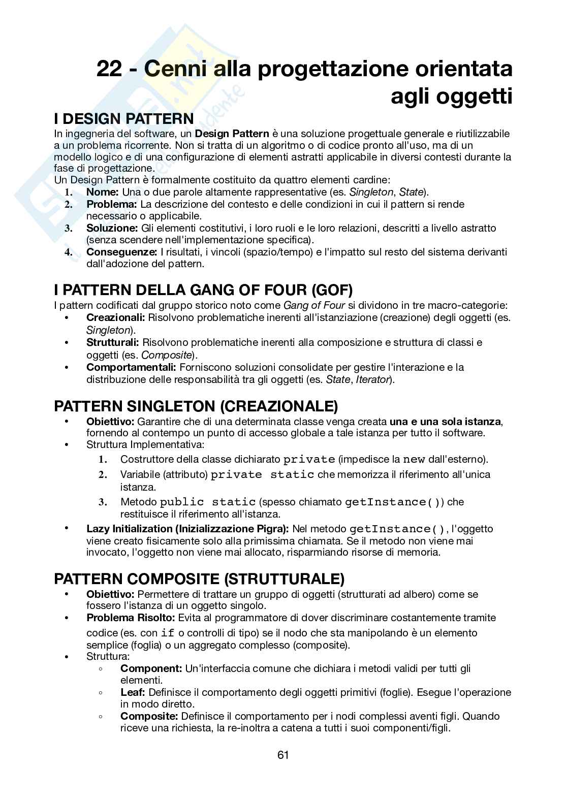 Principi di programmazione orientata agli oggetti - Appunti completi Pag. 61