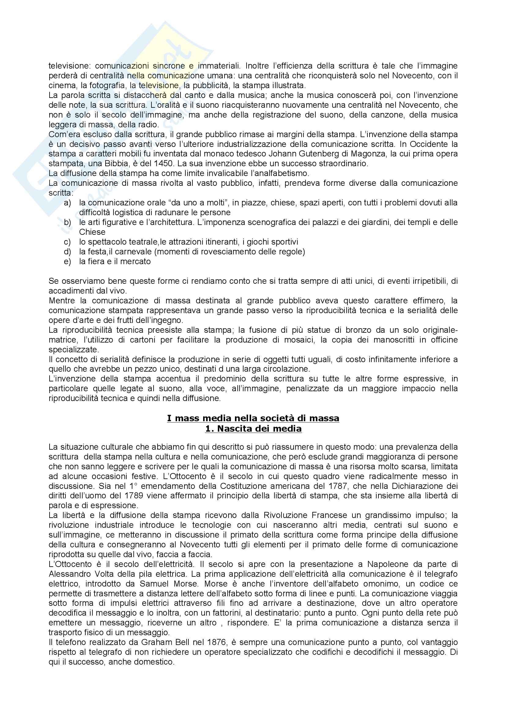 Teorie e tecniche dei linguaggi radiotelevisivi - I media elettronici Pag. 2