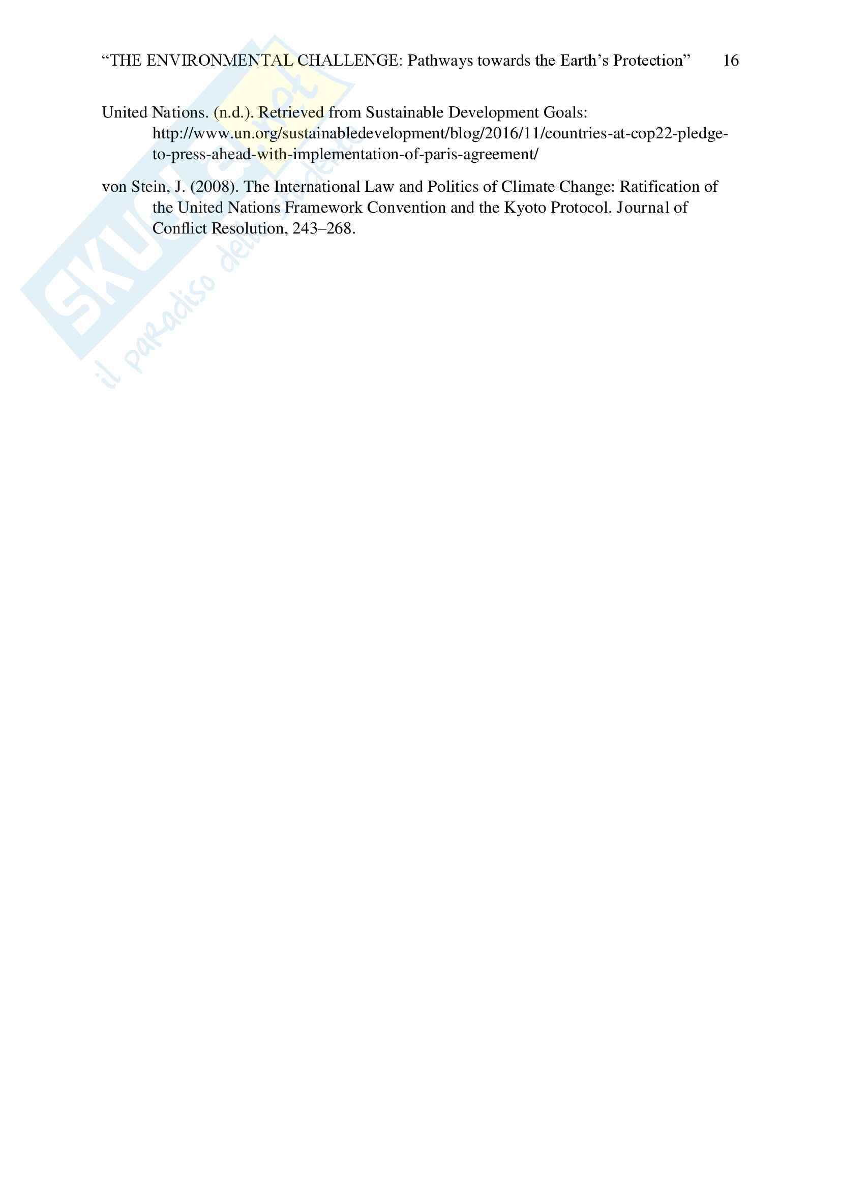 The Environmental Challenge Pag. 16