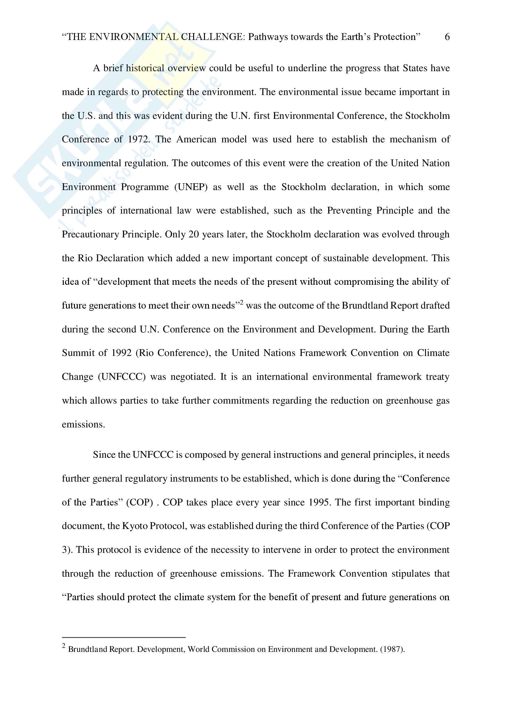 The Environmental Challenge Pag. 6