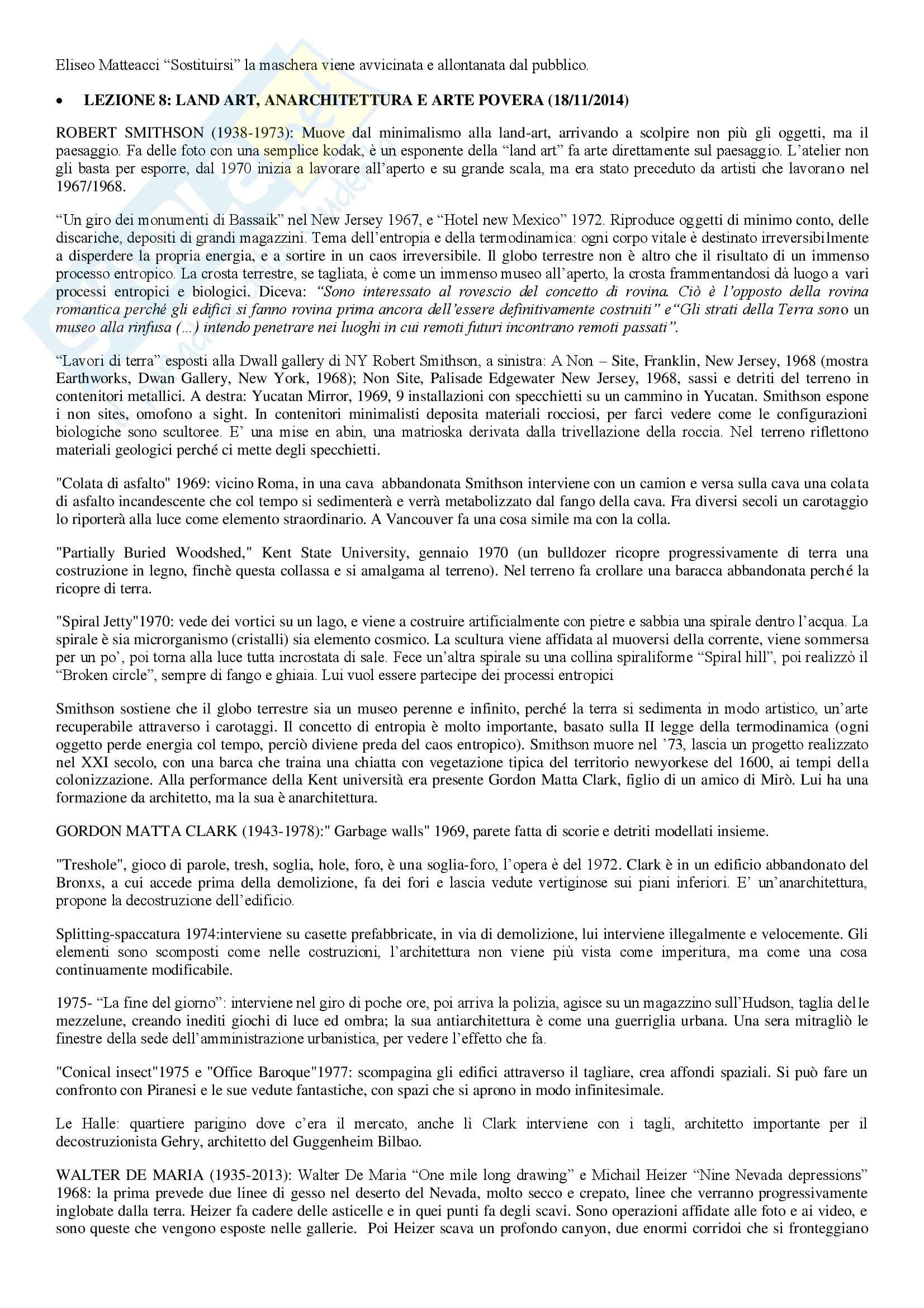 Lezioni, Storia dell'arte contemporanea Pag. 16