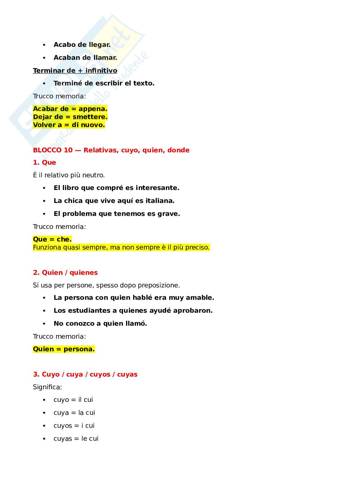 Preparazione completa esame CEL Spagnolo Pag. 21