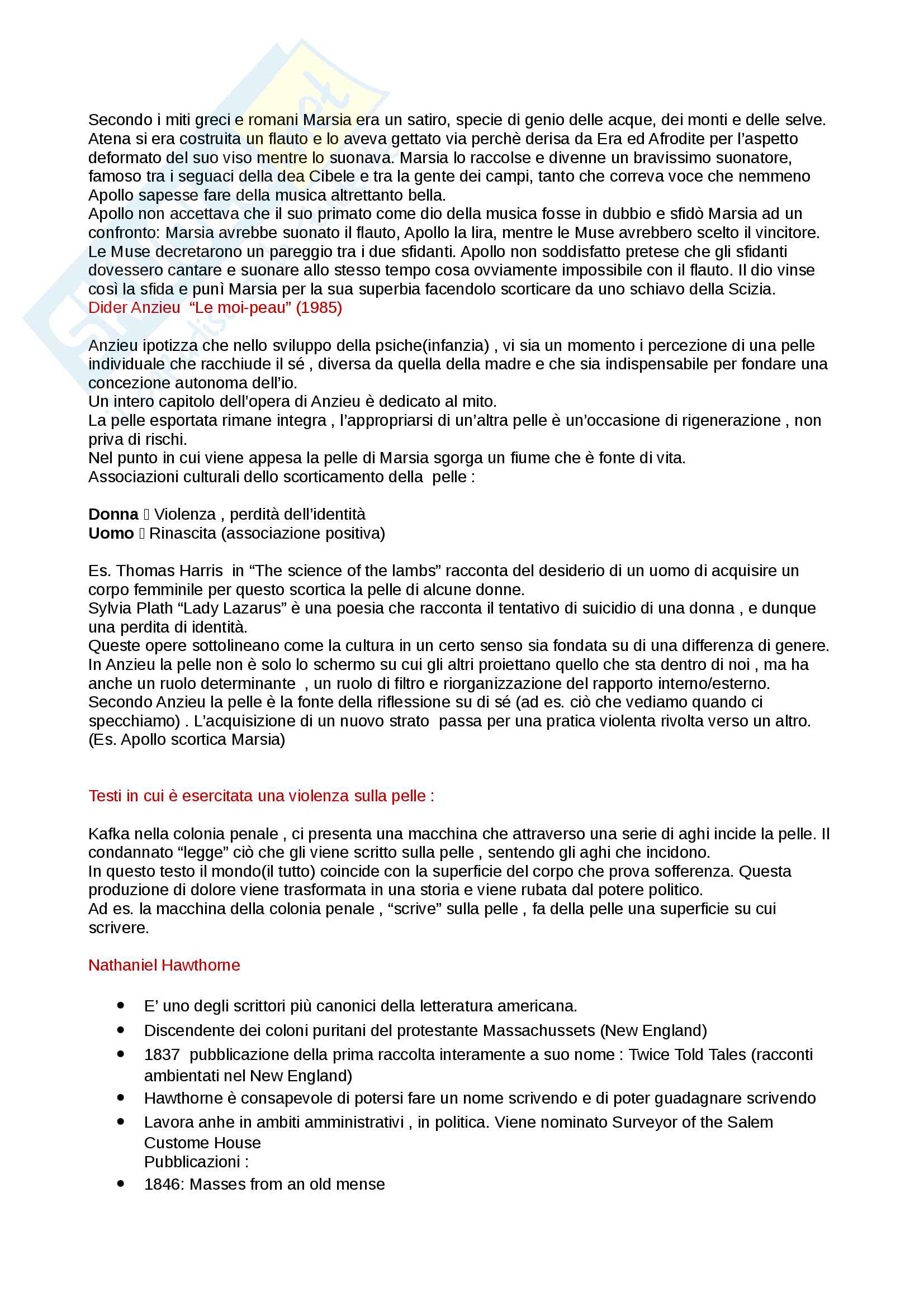 Appunti Letterature comparate programma 2014/2015 La pelle. Professoressa Serena Fusco L'Orientale di Napoli Pag. 2