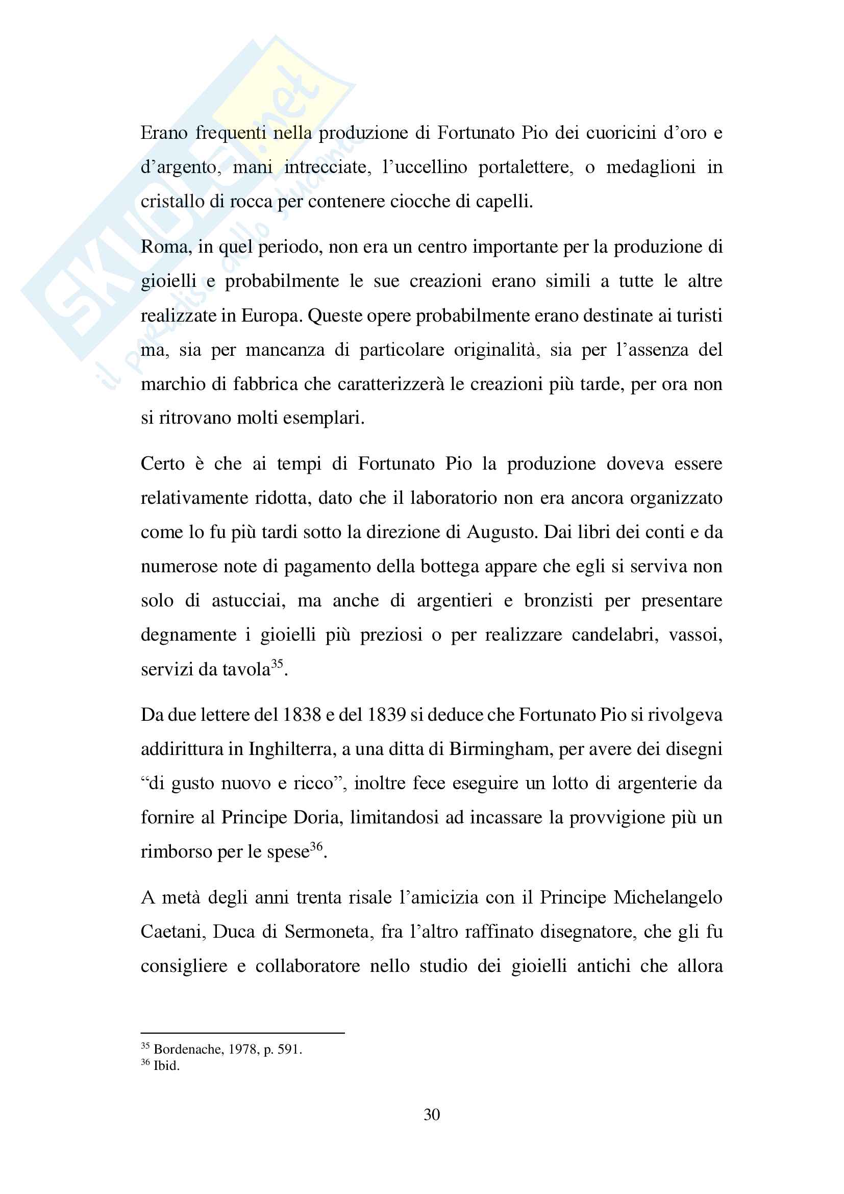 Oreficerie Castellani: Tesi di laurea sull'oreficeria dell'800 storia e tecniche artistiche Pag. 31