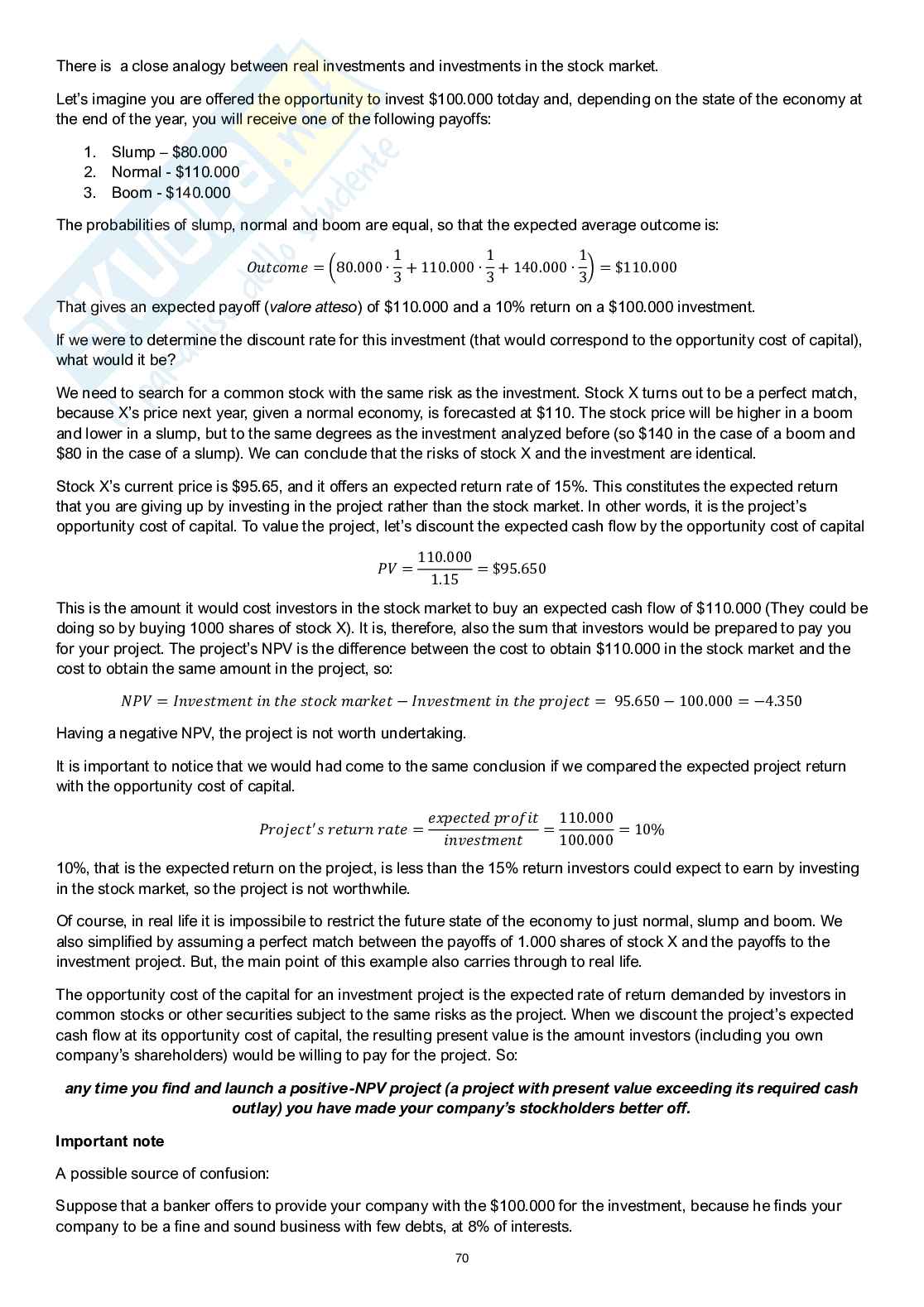 Appunti di Topics in Economics and Project Valutation - A.A. 23-24 Pag. 71