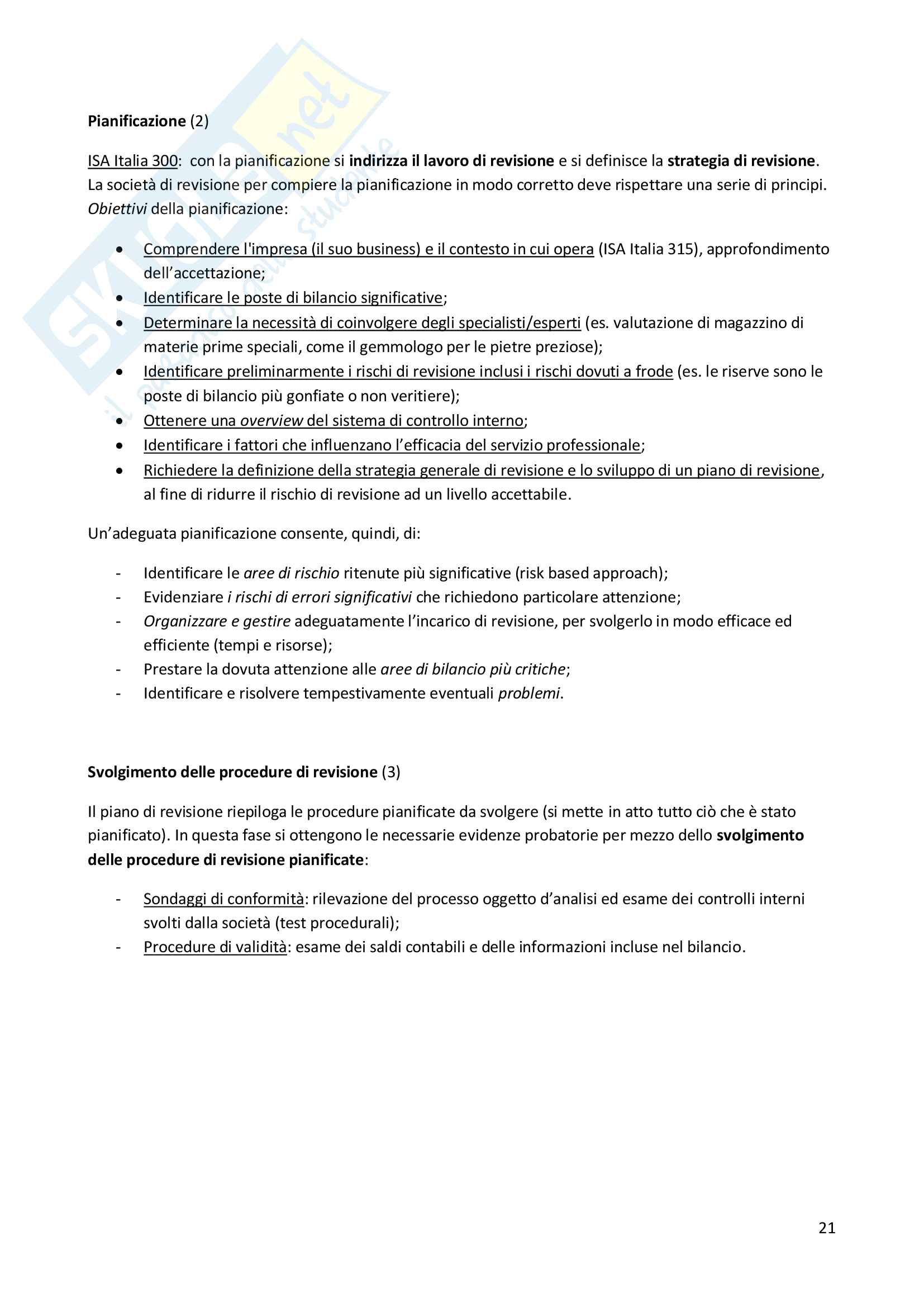 Revisione aziendale Pag. 21