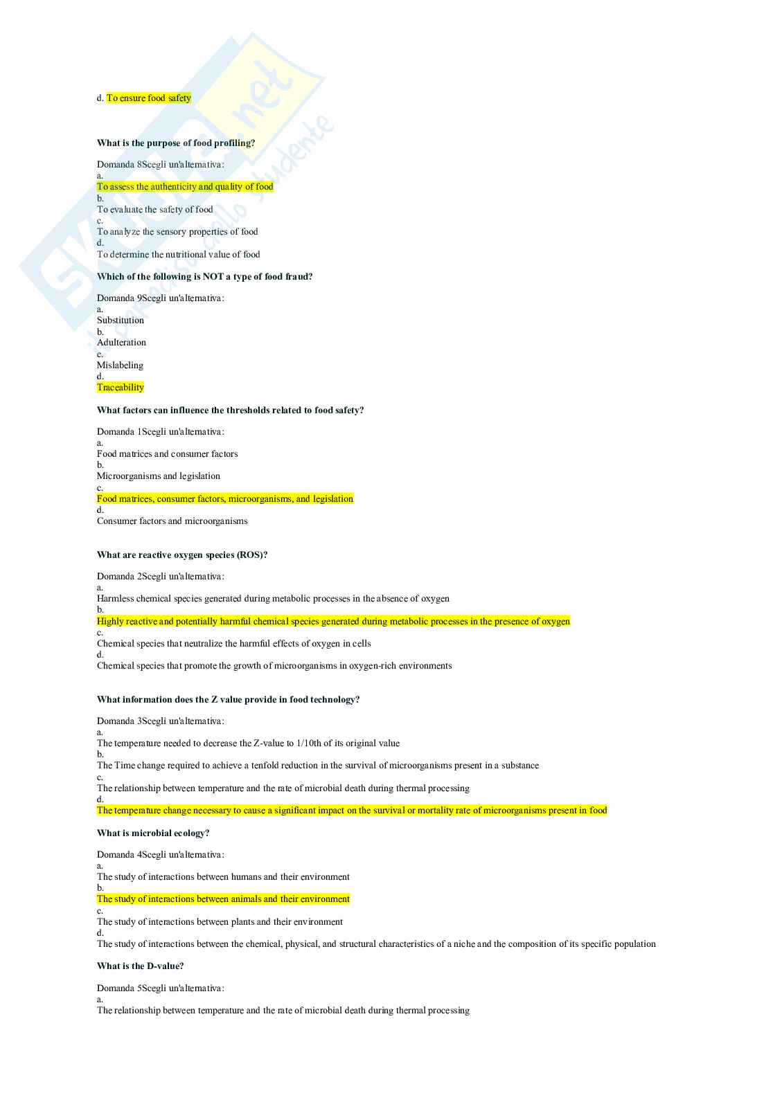Food safety Pag. 66