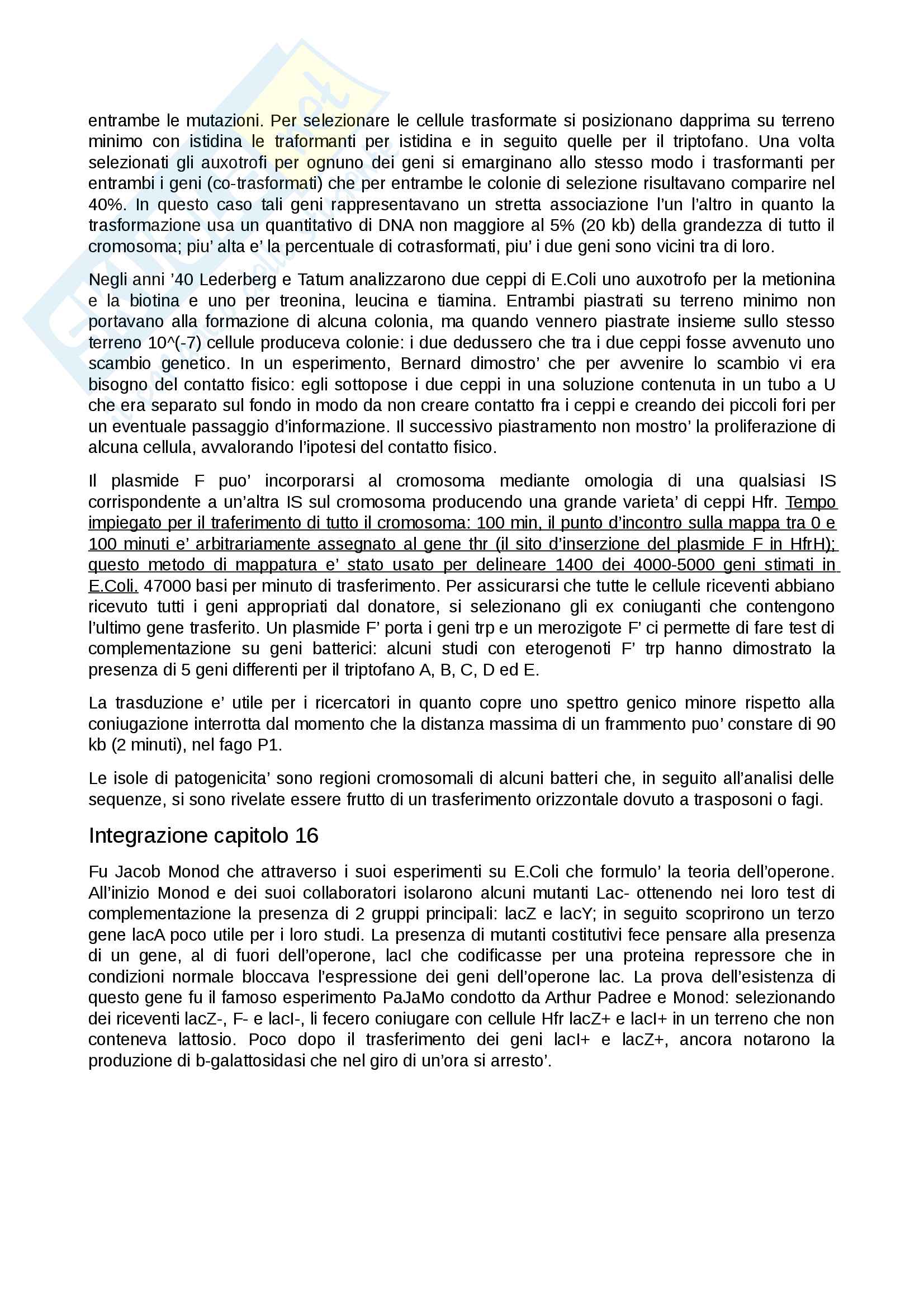Genetica e basi di genomica Pag. 41