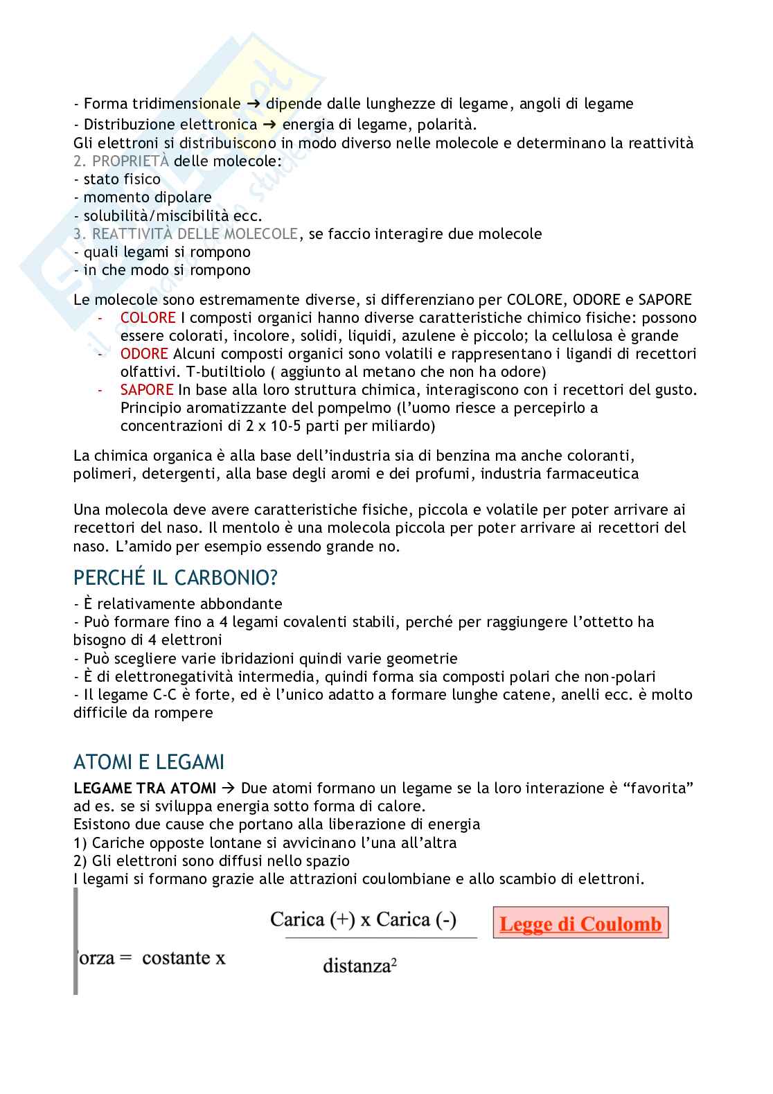 Struttura e funzione delle molecole organiche negli alimenti Pag. 2