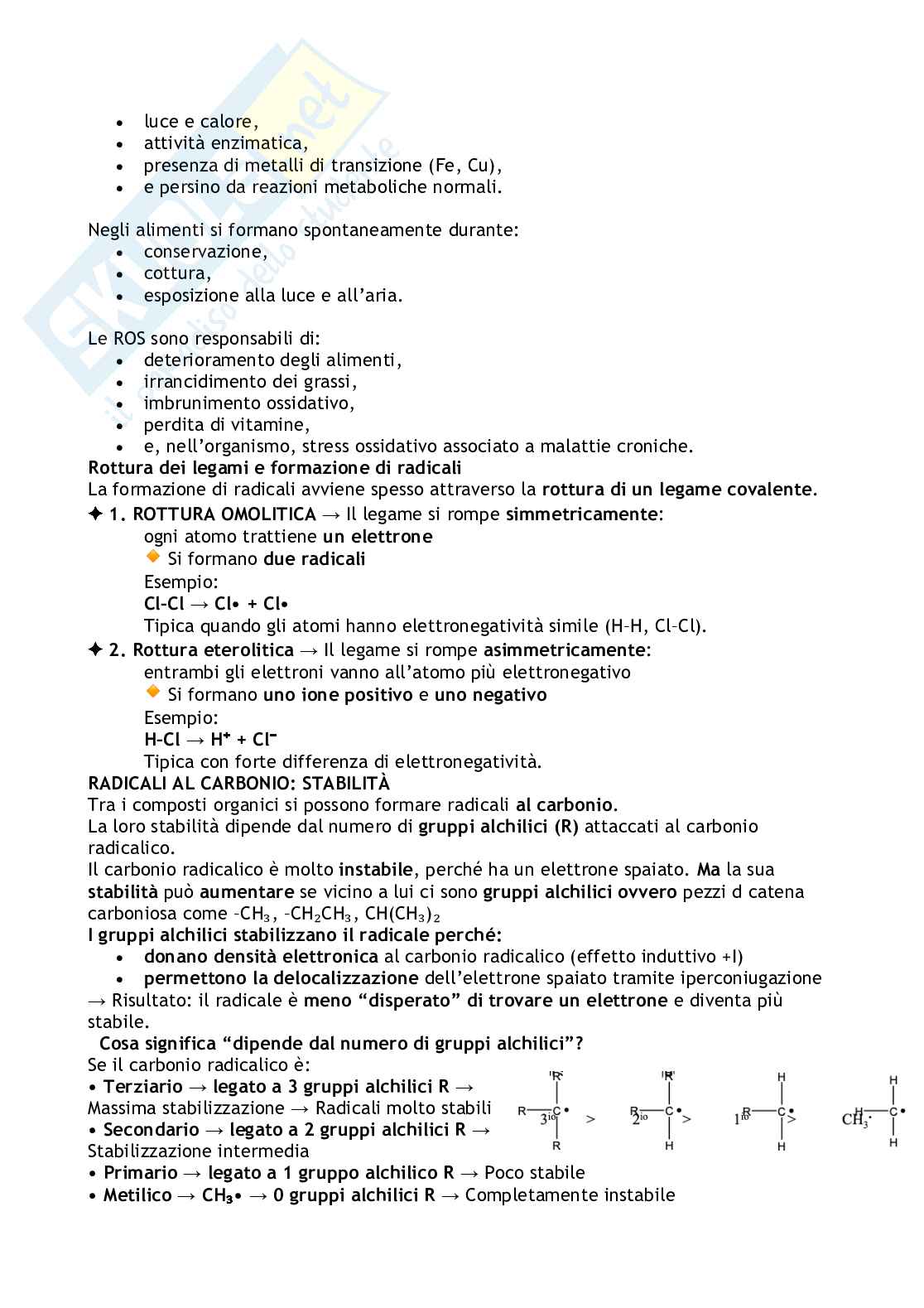 Struttura e funzione delle molecole organiche negli alimenti Pag. 26