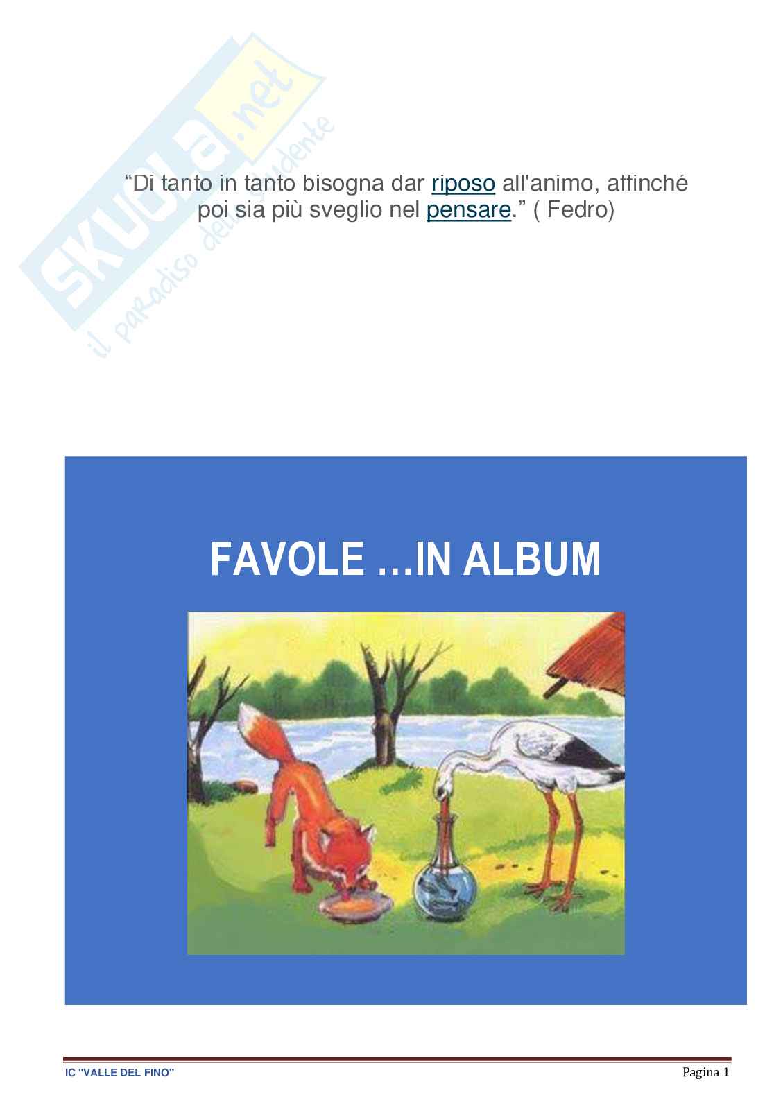 Esempio uda lezione simulata per la scuola primaria e concorsi pubblici titolo favole in album Pag. 1