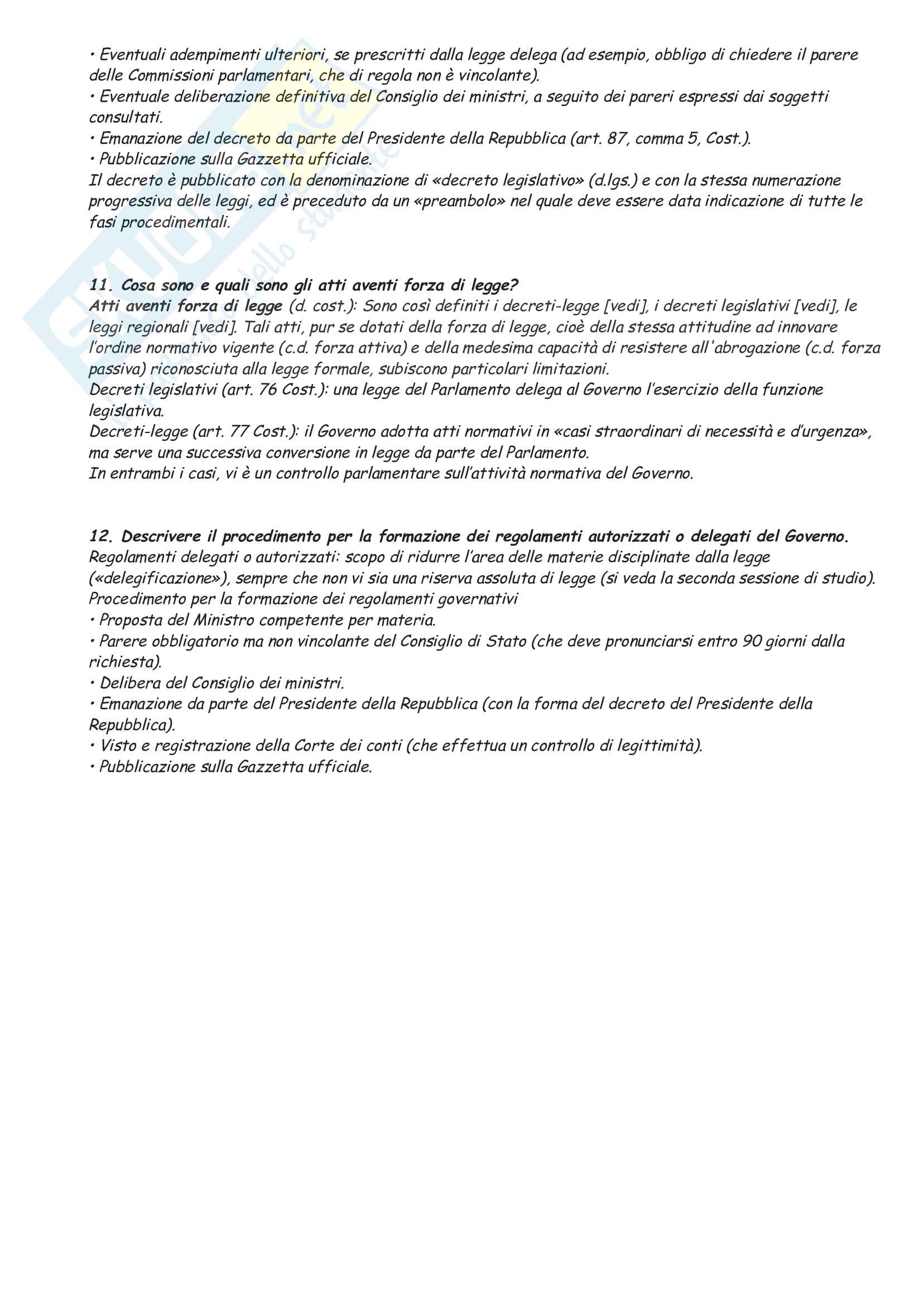 Diritto pubblico: domande esame Pag. 41