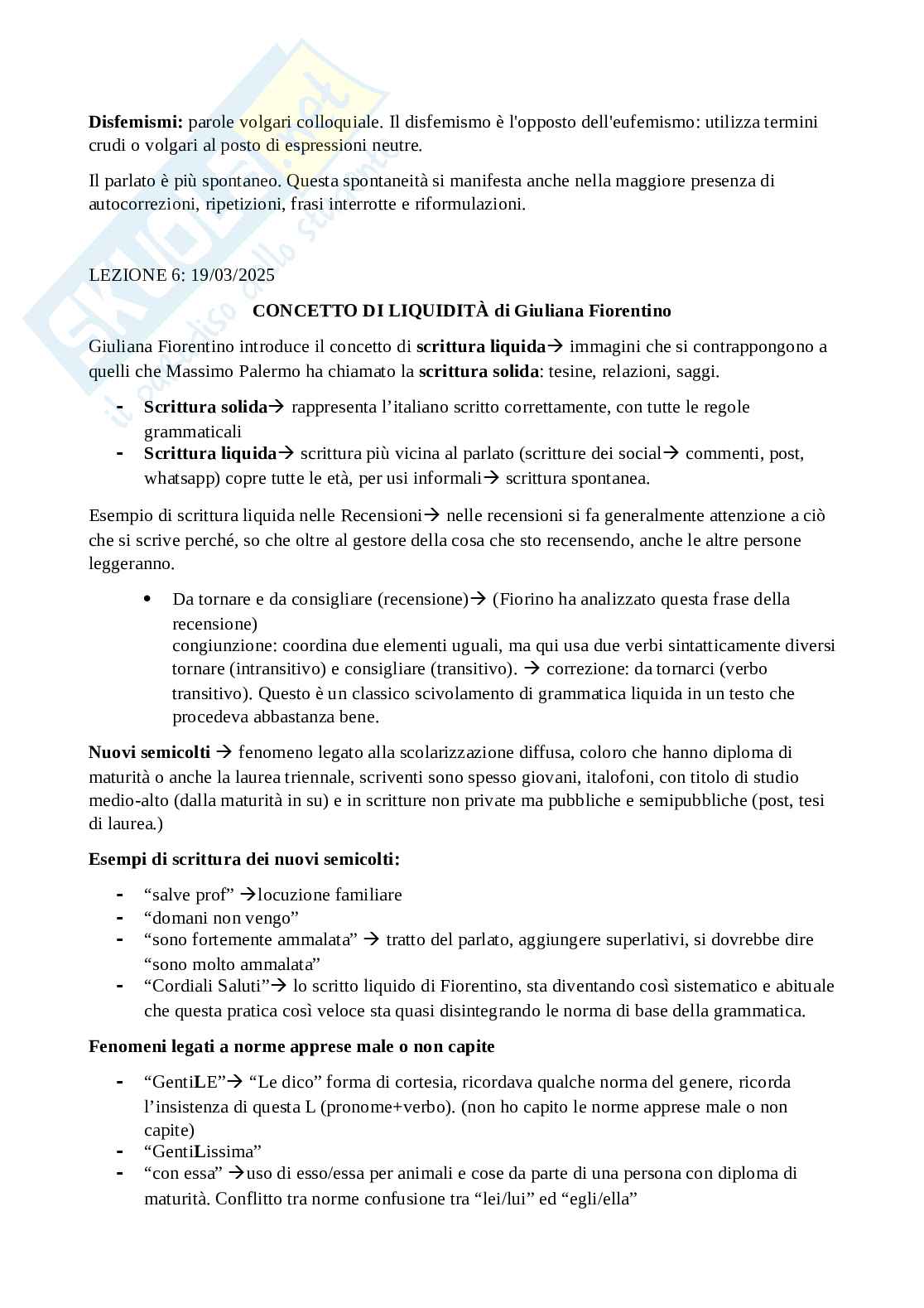Riassunto esame Italiano e linguaggi specialistici, Prof. Lubello Sergio, libro consigliato Il diritto dal basso, l'italiano del diritto, l'italiano e le sue varietà, Lubello Pag. 11