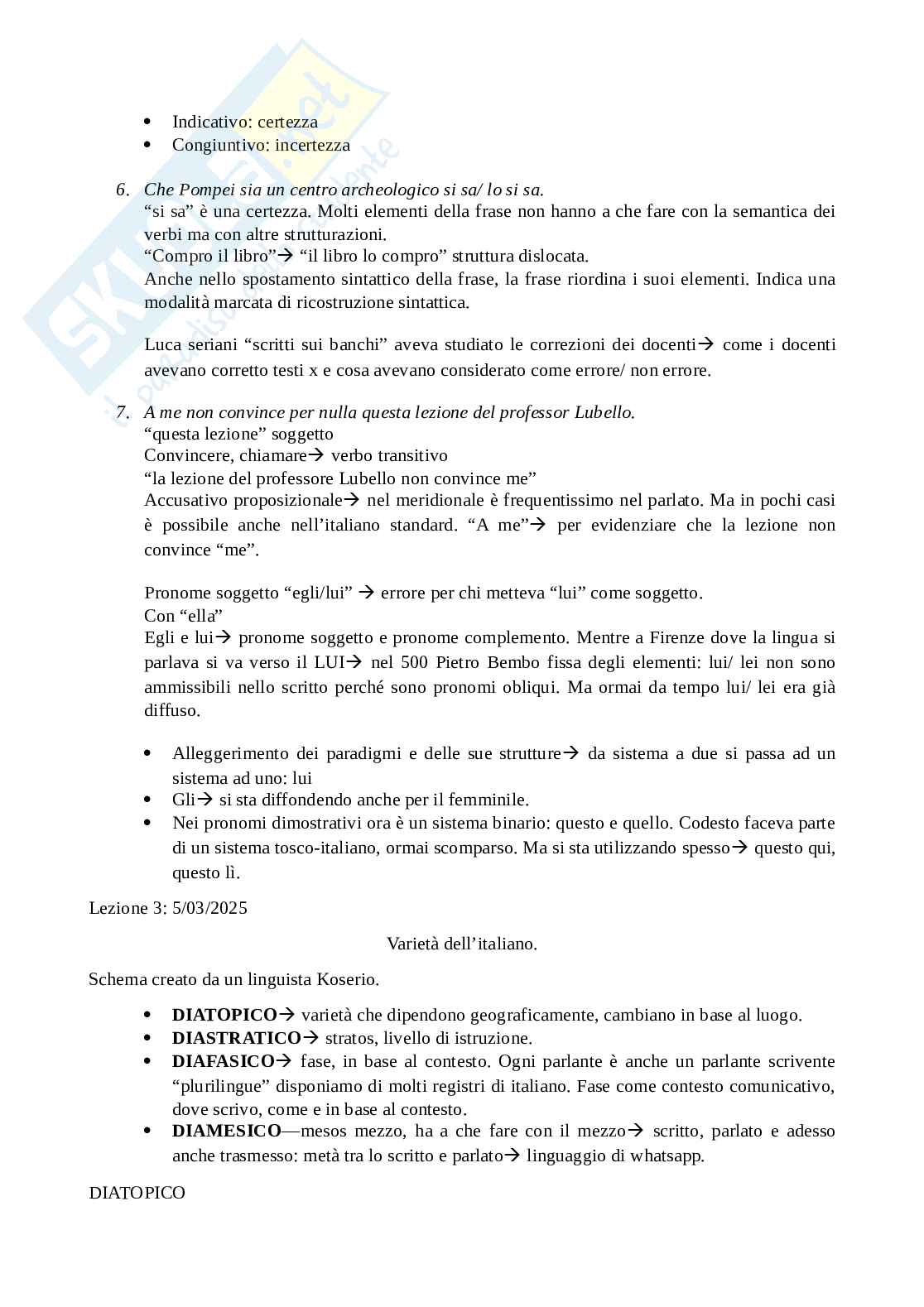 Riassunto esame Italiano e linguaggi specialistici, Prof. Lubello Sergio, libro consigliato Il diritto dal basso, l'italiano del diritto, l'italiano e le sue varietà, Lubello Pag. 2