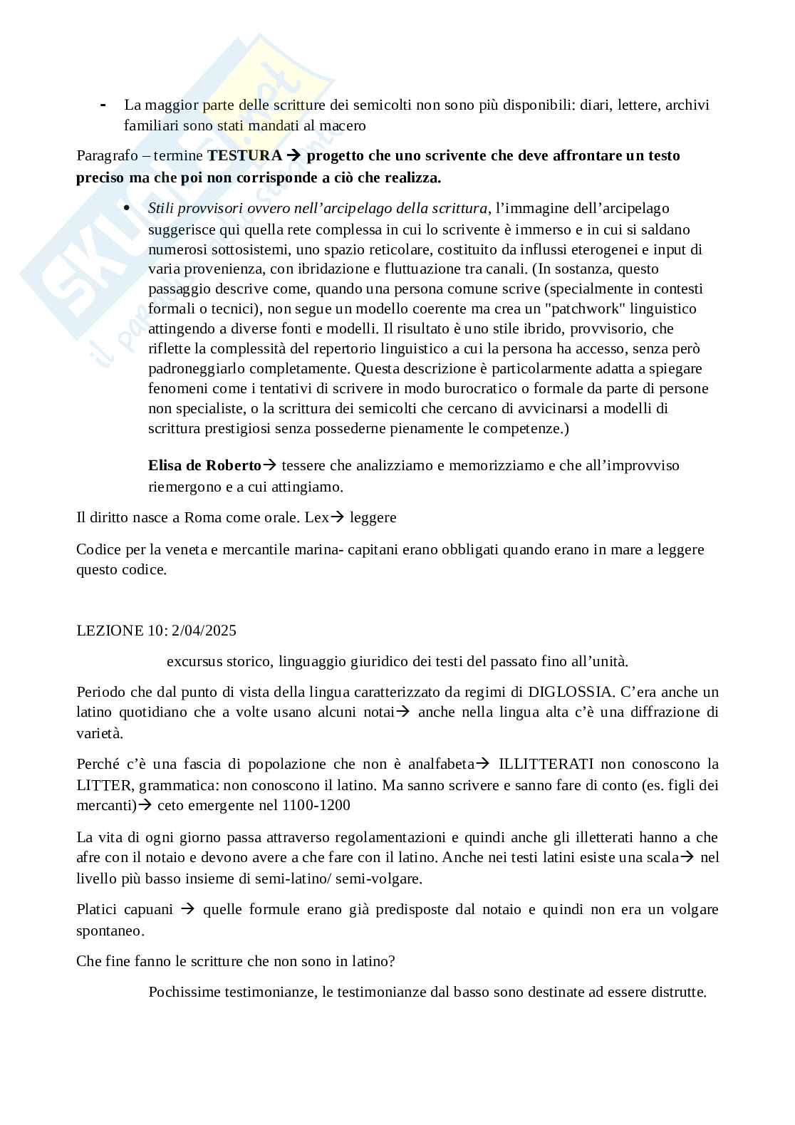 Riassunto esame Italiano e linguaggi specialistici, Prof. Lubello Sergio, libro consigliato Il diritto dal basso, l'italiano del diritto, l'italiano e le sue varietà, Lubello Pag. 21