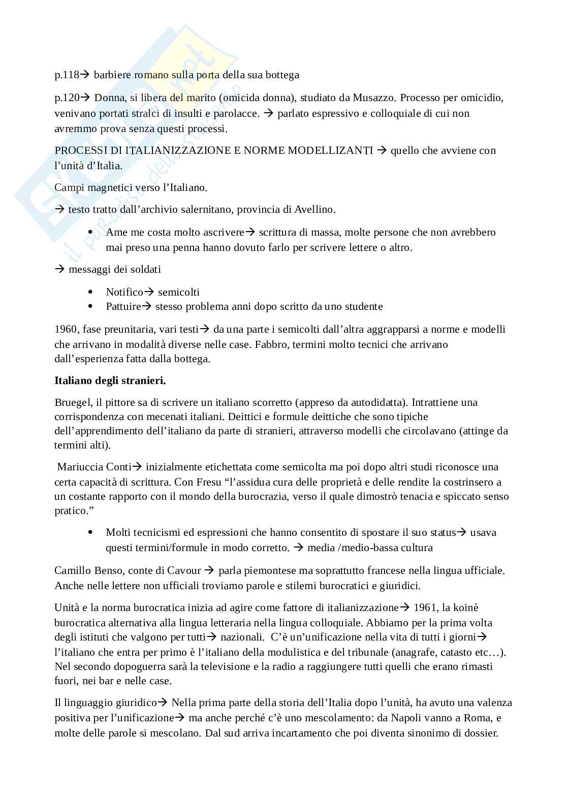 Riassunto esame Italiano e linguaggi specialistici, Prof. Lubello Sergio, libro consigliato Il diritto dal basso, l'italiano del diritto, l'italiano e le sue varietà, Lubello Pag. 26