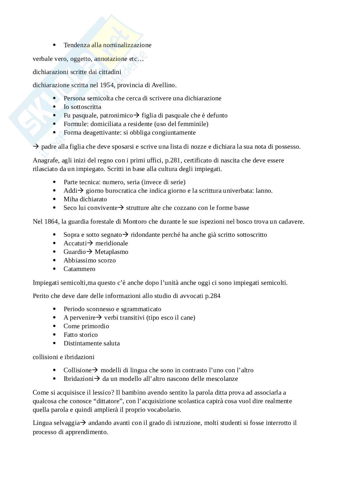 Riassunto esame Italiano e linguaggi specialistici, Prof. Lubello Sergio, libro consigliato Il diritto dal basso, l'italiano del diritto, l'italiano e le sue varietà, Lubello Pag. 36