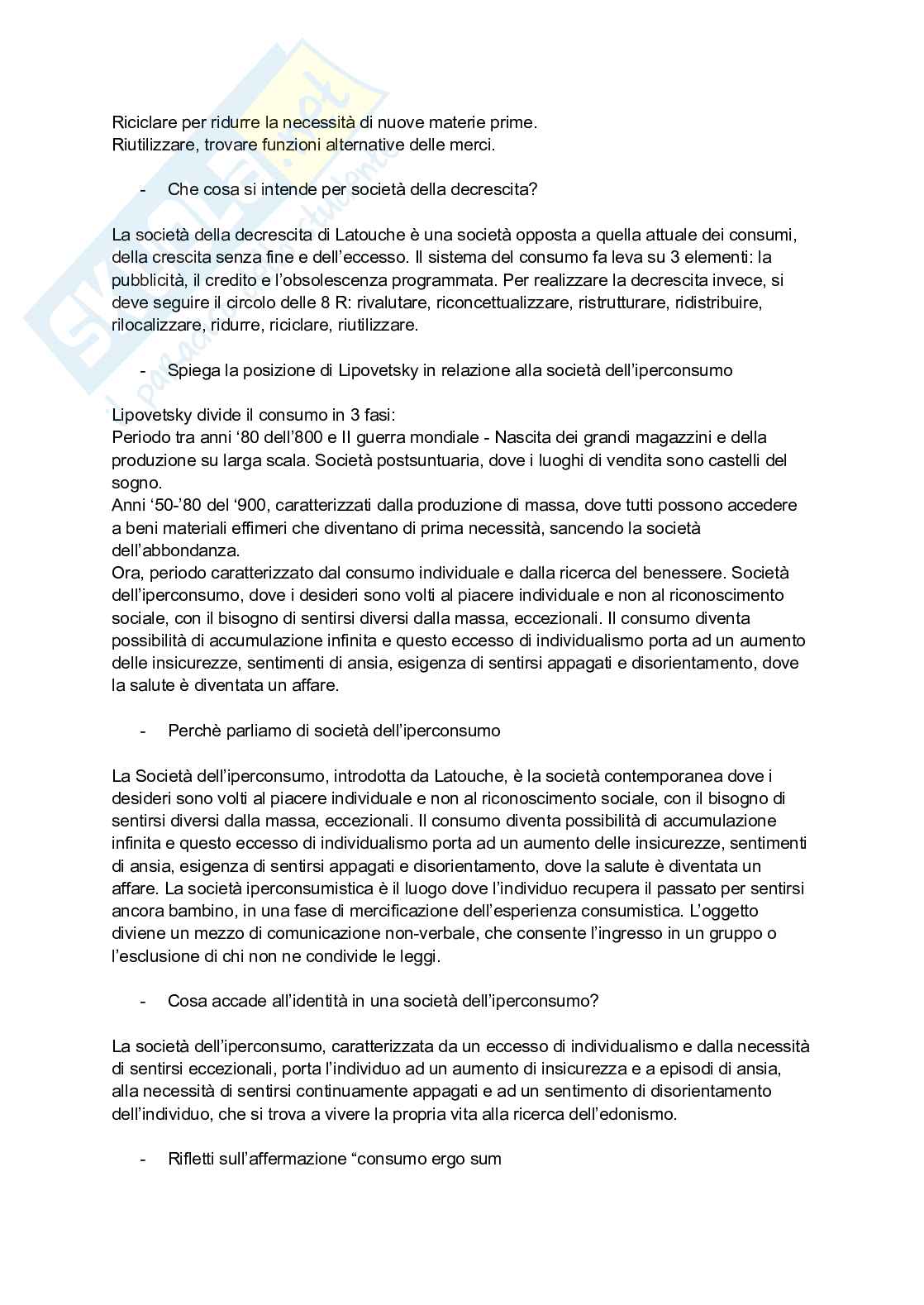 Paniere risposte aperte Antropologia culturale  Pag. 6