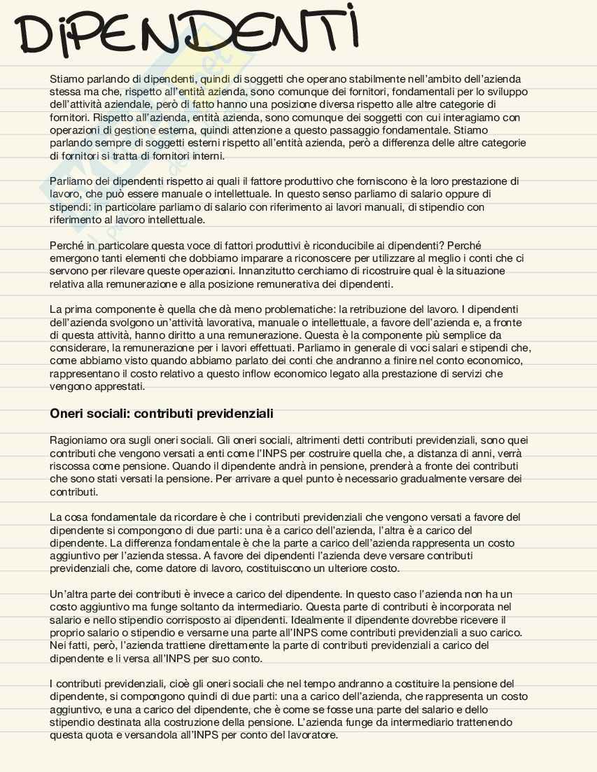 Riassunto esame Economia aziendale, Prof. Cleofe Giorgino Maria, libro consigliato La determinazione del valore creato, Catturi Pag. 1