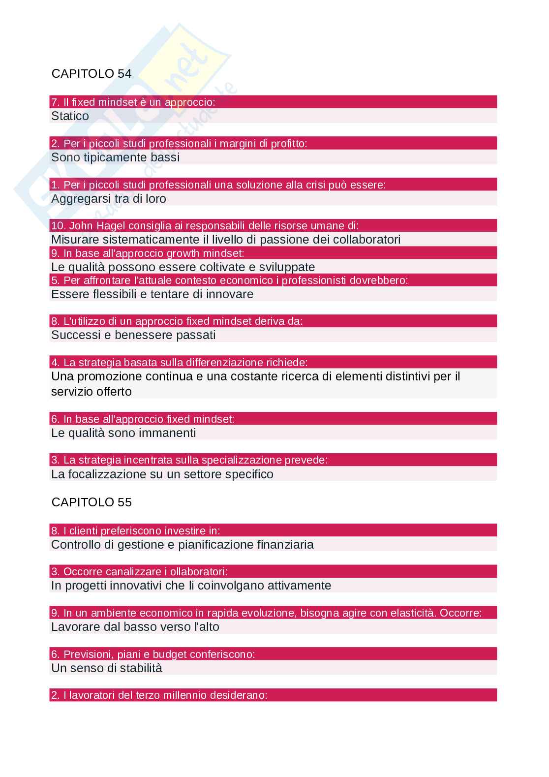 Paniere esame Diritto e Management Pag. 46