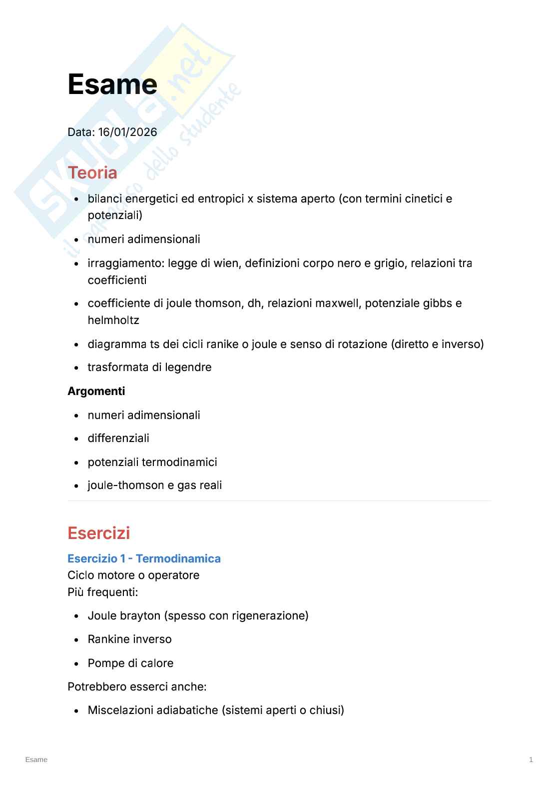 Appunti riassuntivi e Formulari di Fisica tecnica  Pag. 56