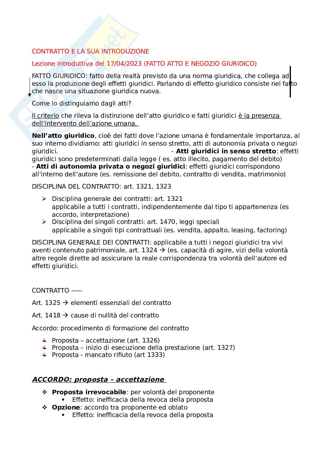 Diritto privato Pag. 1