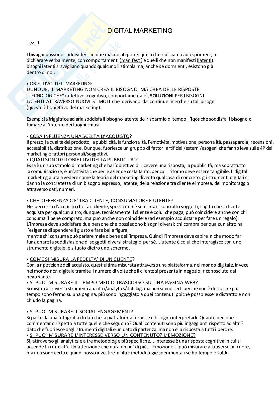 Diritto del marketing Pag. 1