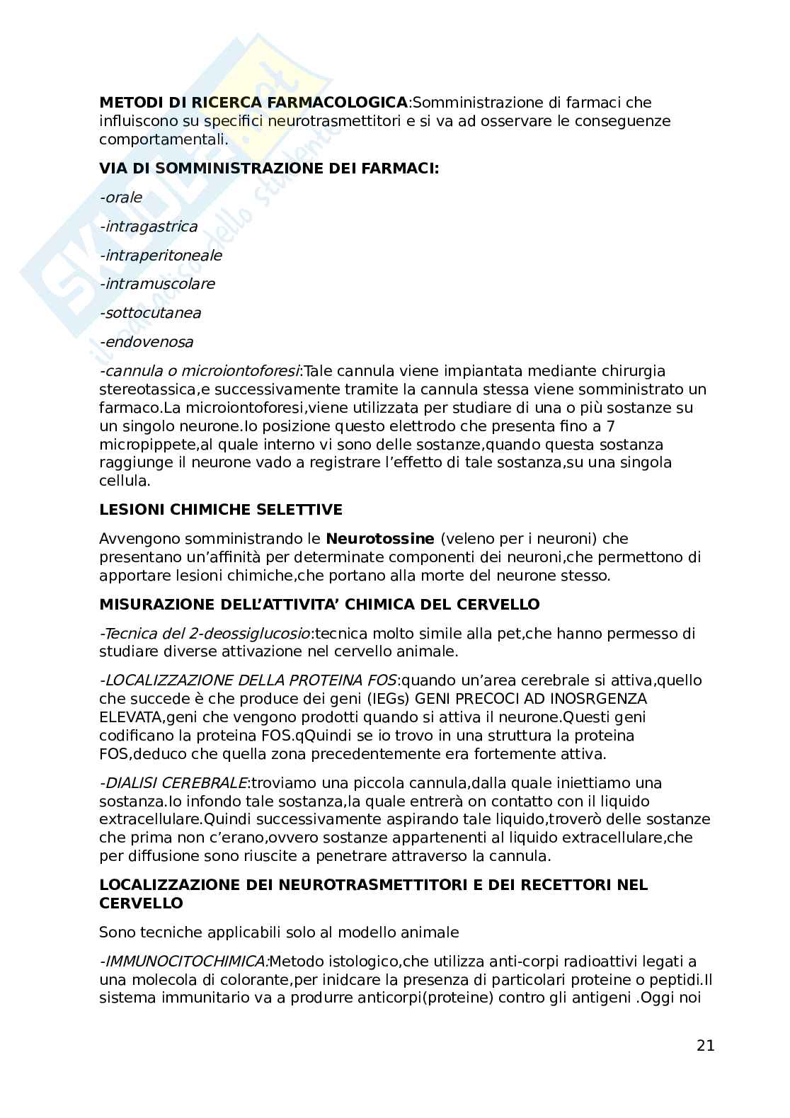 Appunti completi esame Psicologia fisiologica Pag. 21