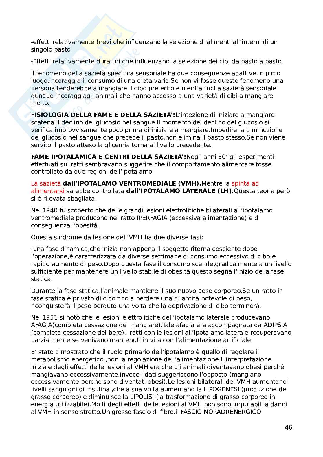 Appunti completi esame Psicologia fisiologica Pag. 46