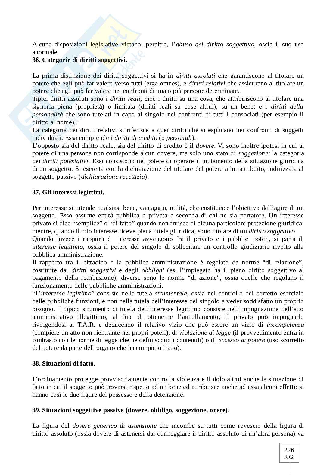 Riassunto esame Diritto privato, Prof. Fusar Poli Elisabetta, libro consigliato Manuale di diritto privato, Torrente Pag. 16